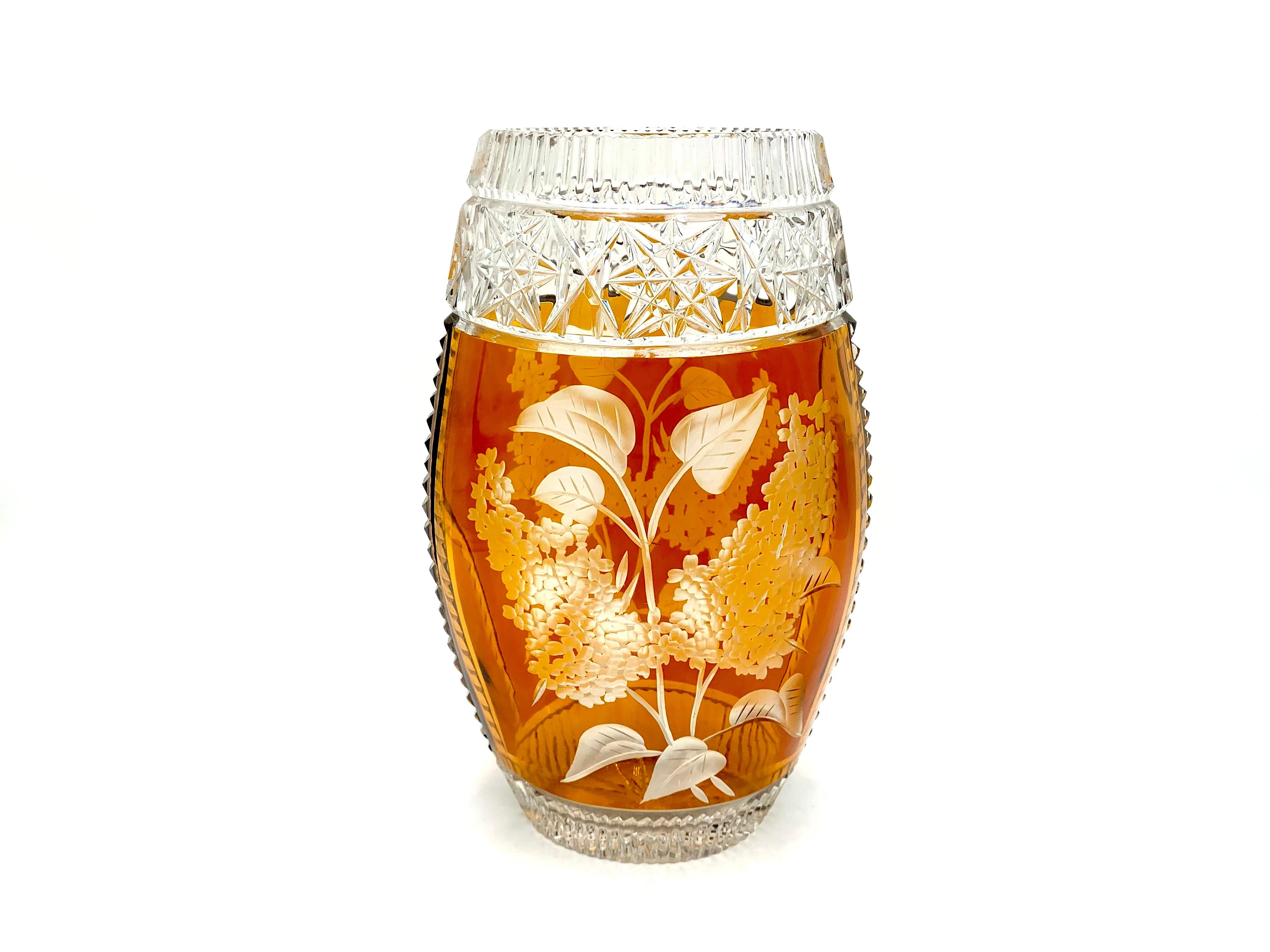 Polish Crystal Vase, Julia Glassworks, 1960s