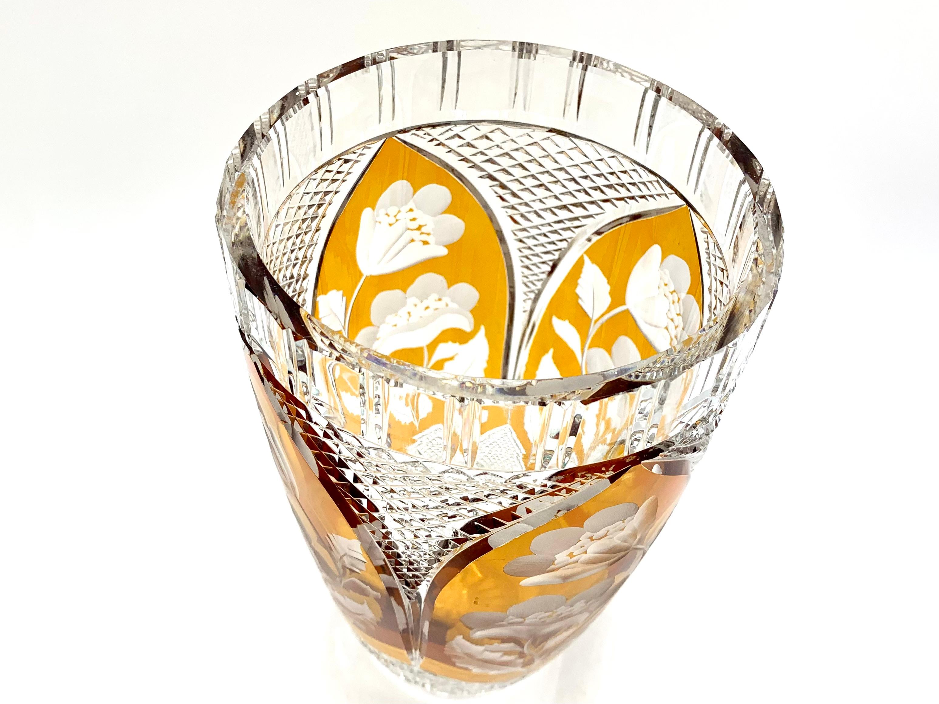 Vase en cristal, Julia Glassworks, années 1960 Bon état - En vente à Chorzów, PL