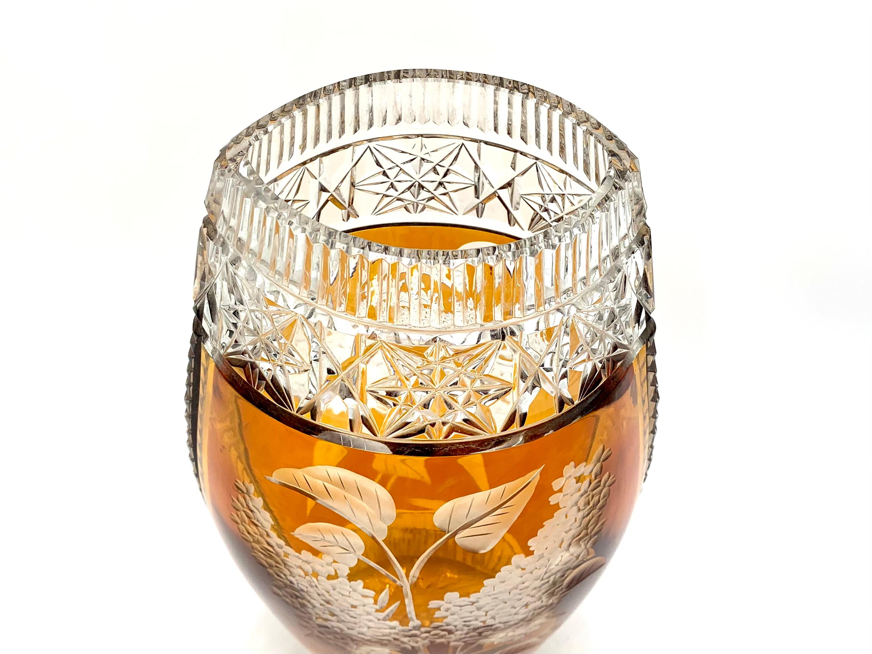 Crystal Vase, Julia Glassworks, 1960s In Good Condition In Chorzów, PL