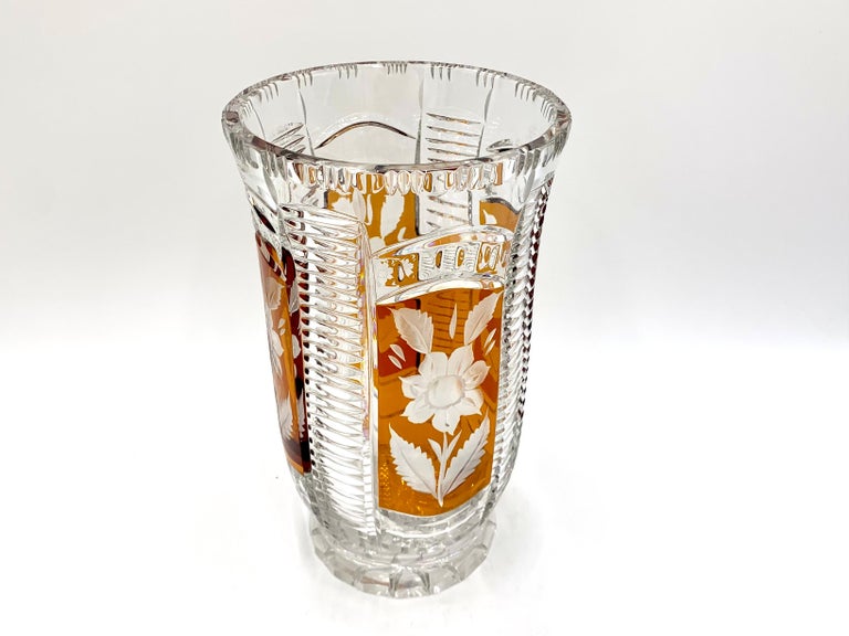 Crystal Vase, Julia Glassworks, 1960s In Good Condition In Chorzów, PL