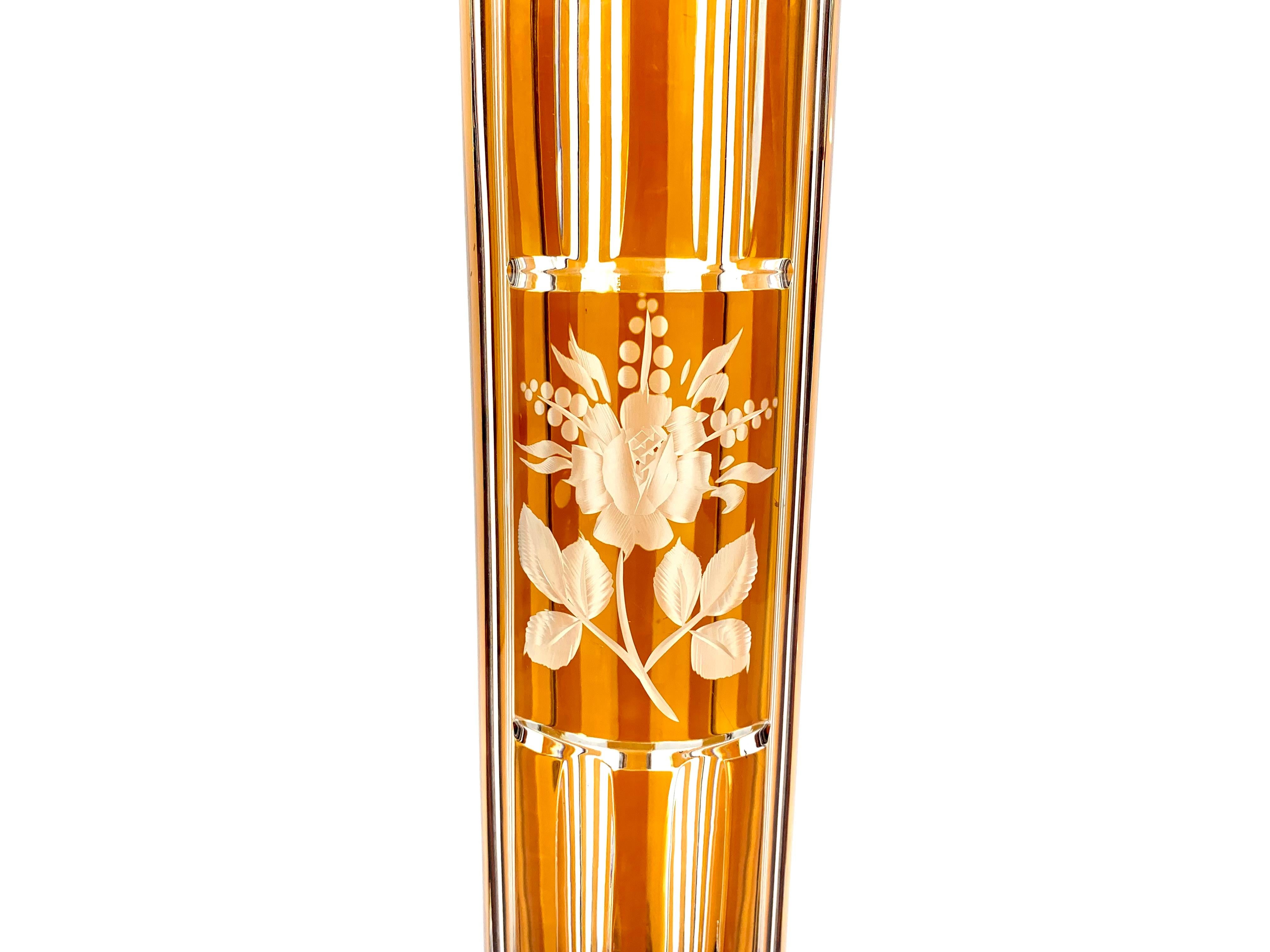 Polish Crystal Vase, Julia Glassworks, 1960s