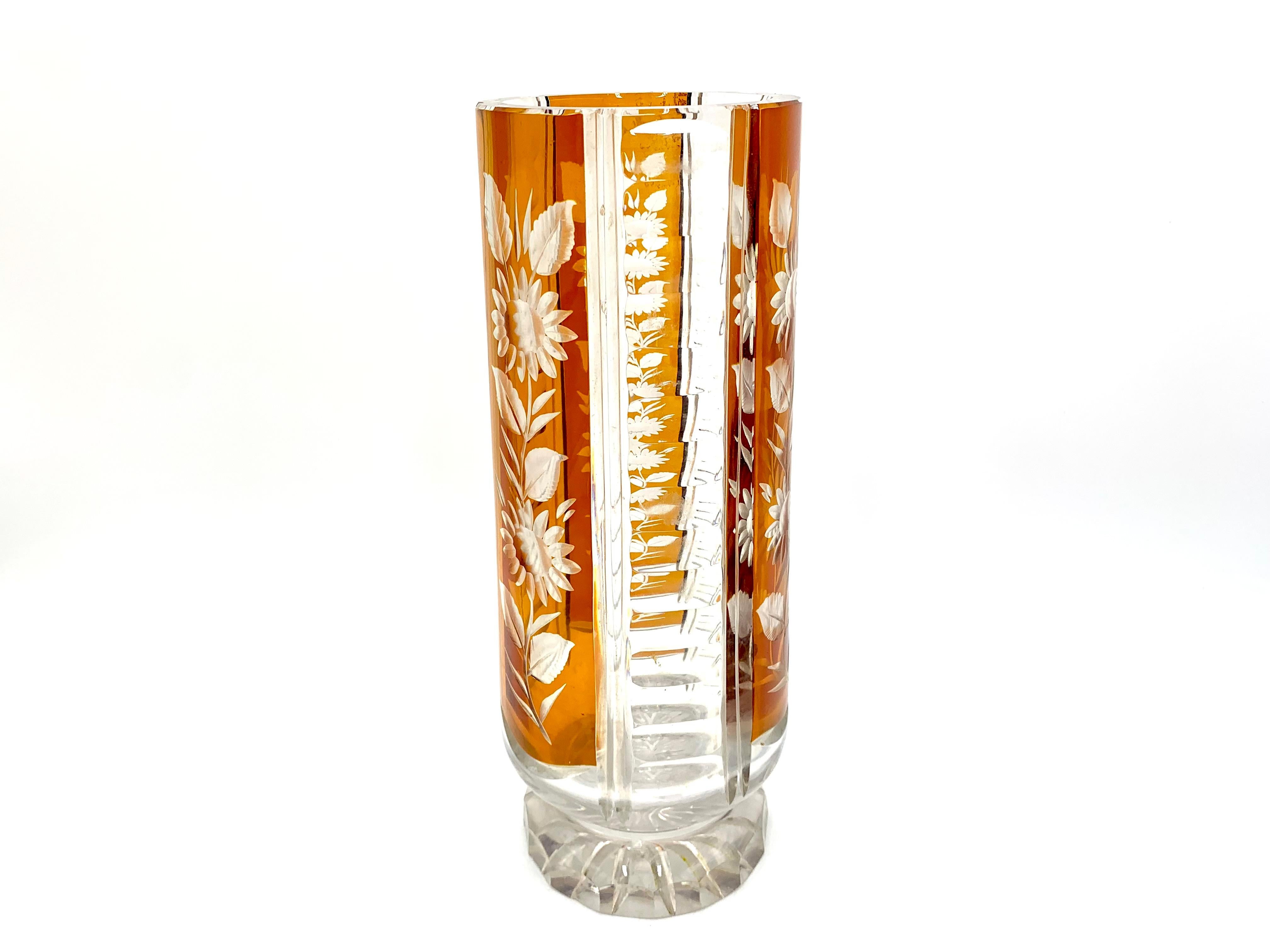 Polish Crystal Vase, Julia Glassworks, 1960s