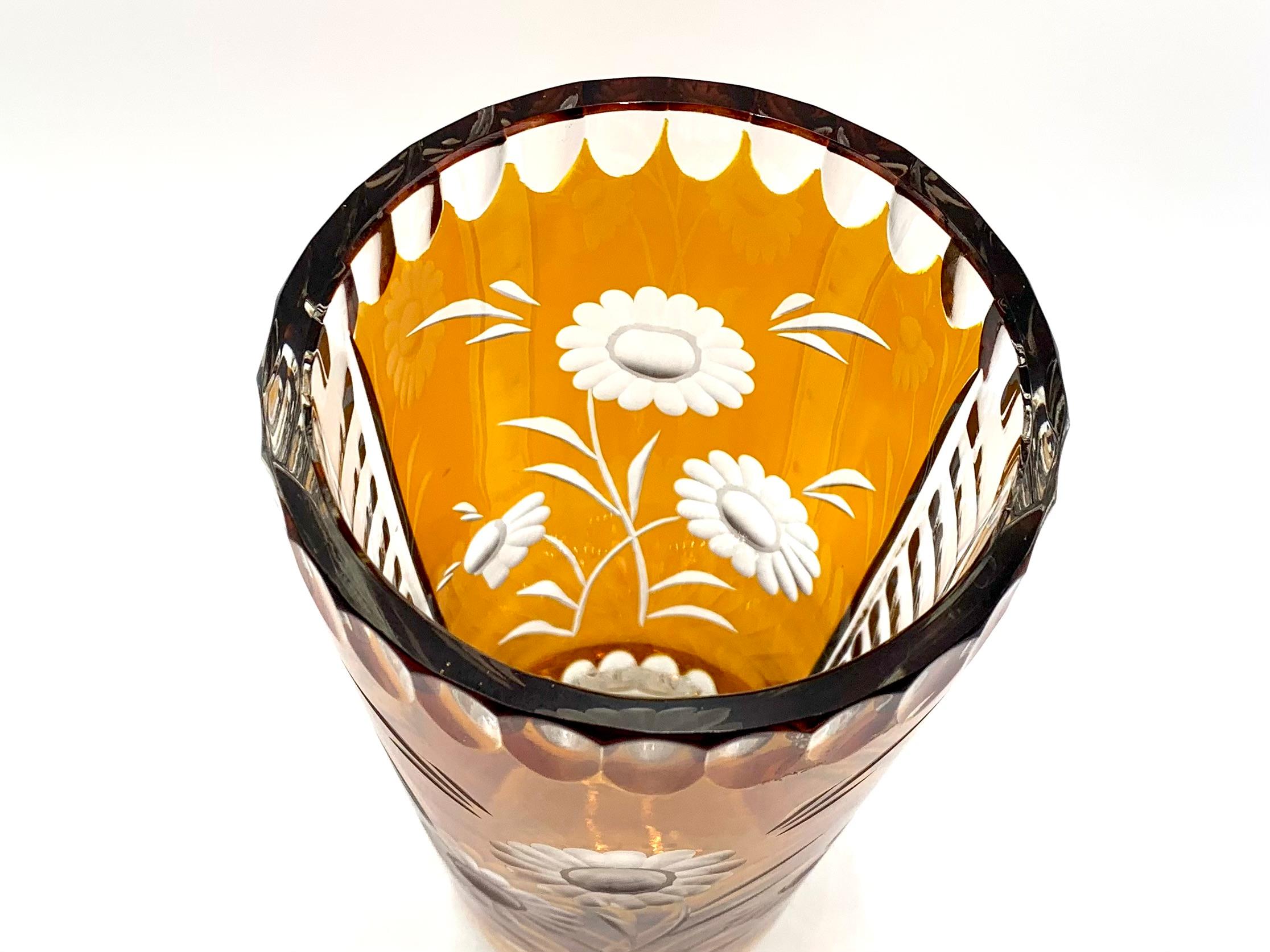 Crystal Vase, Julia Glassworks, 1960s For Sale 1