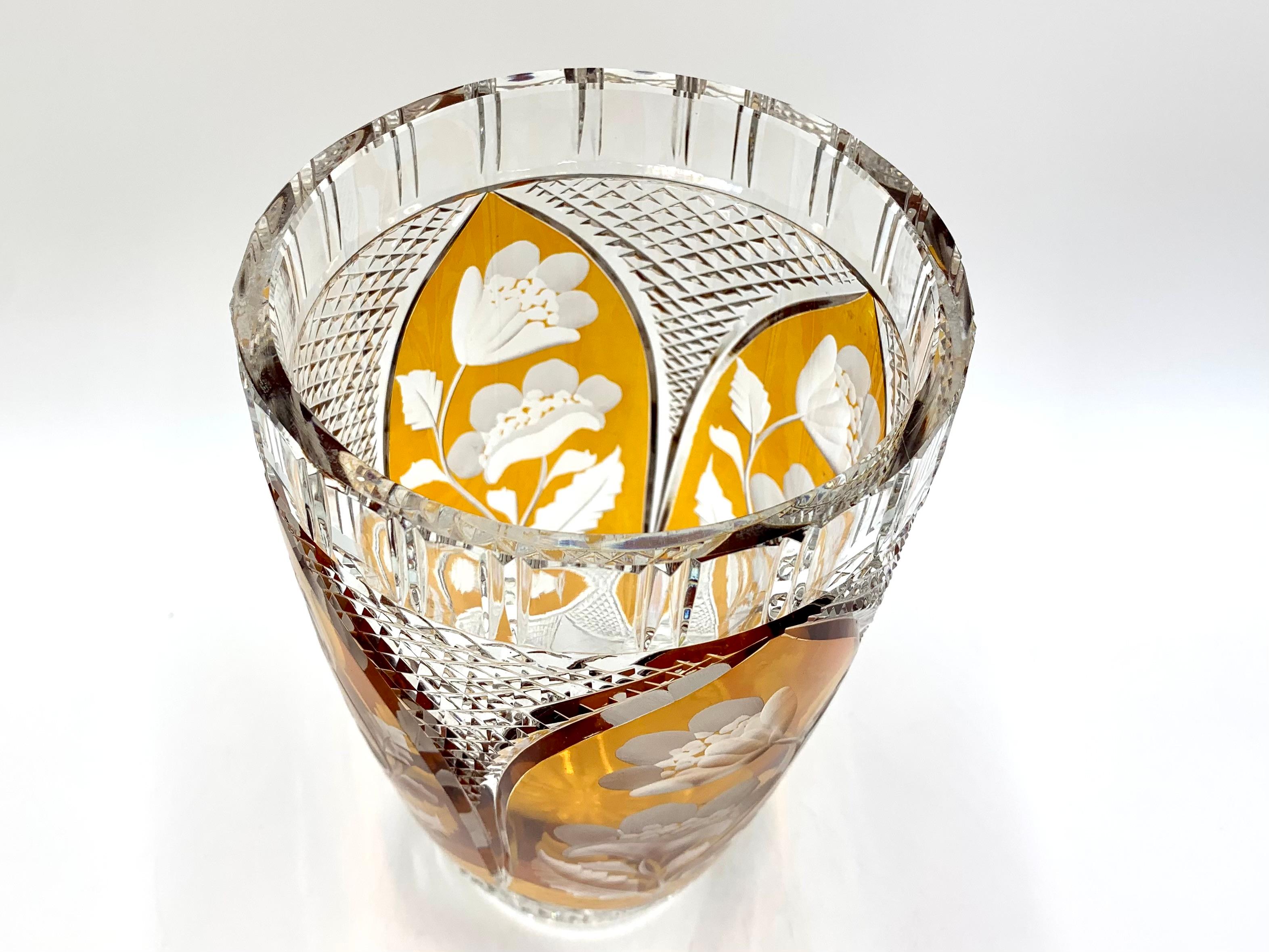 Cristal Vase en cristal, Julia Glassworks, années 1960 en vente