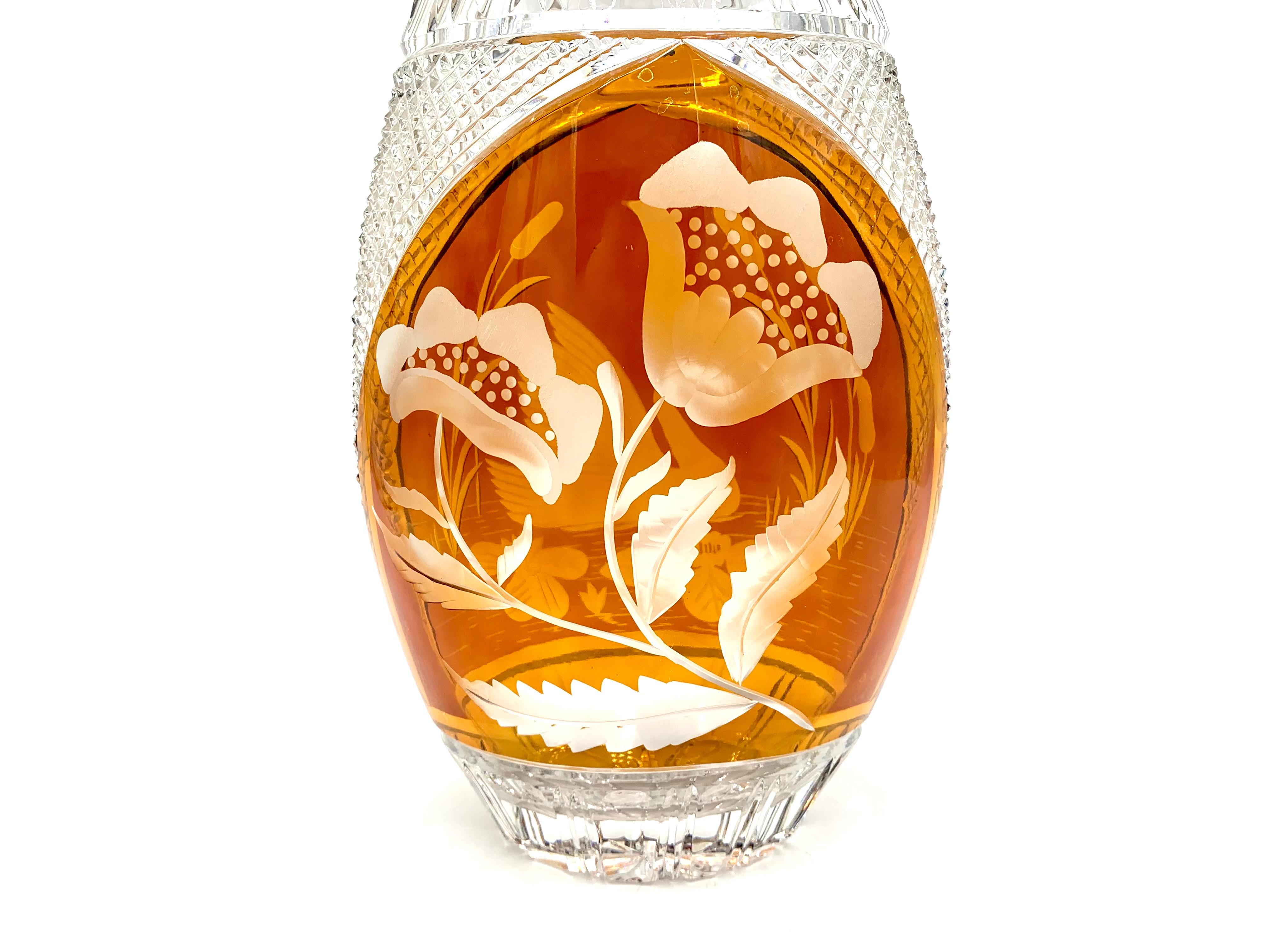 Crystal Vase, Julia Glassworks, 1960s 1