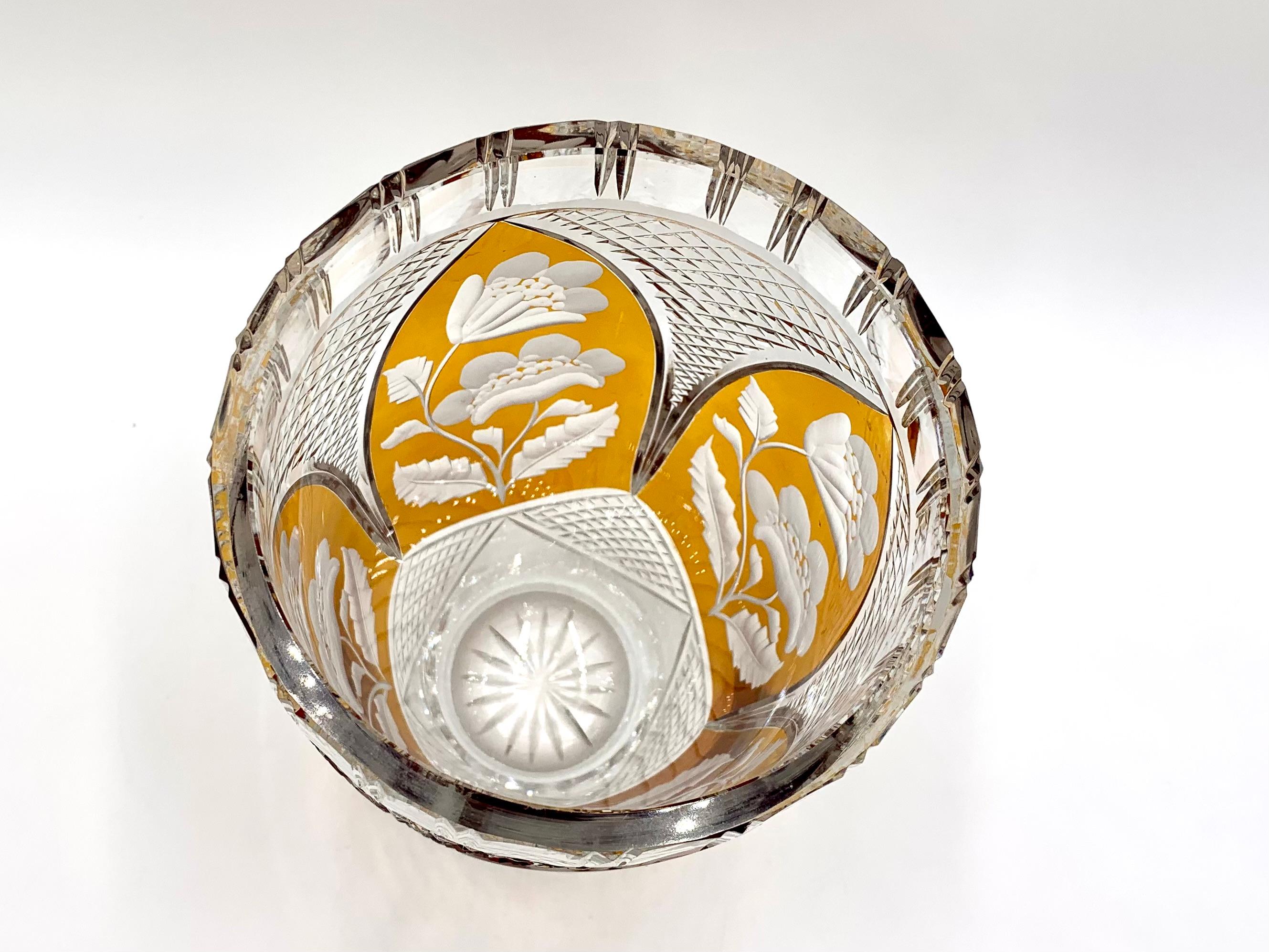 Crystal Vase, Julia Glassworks, 1960s For Sale 1