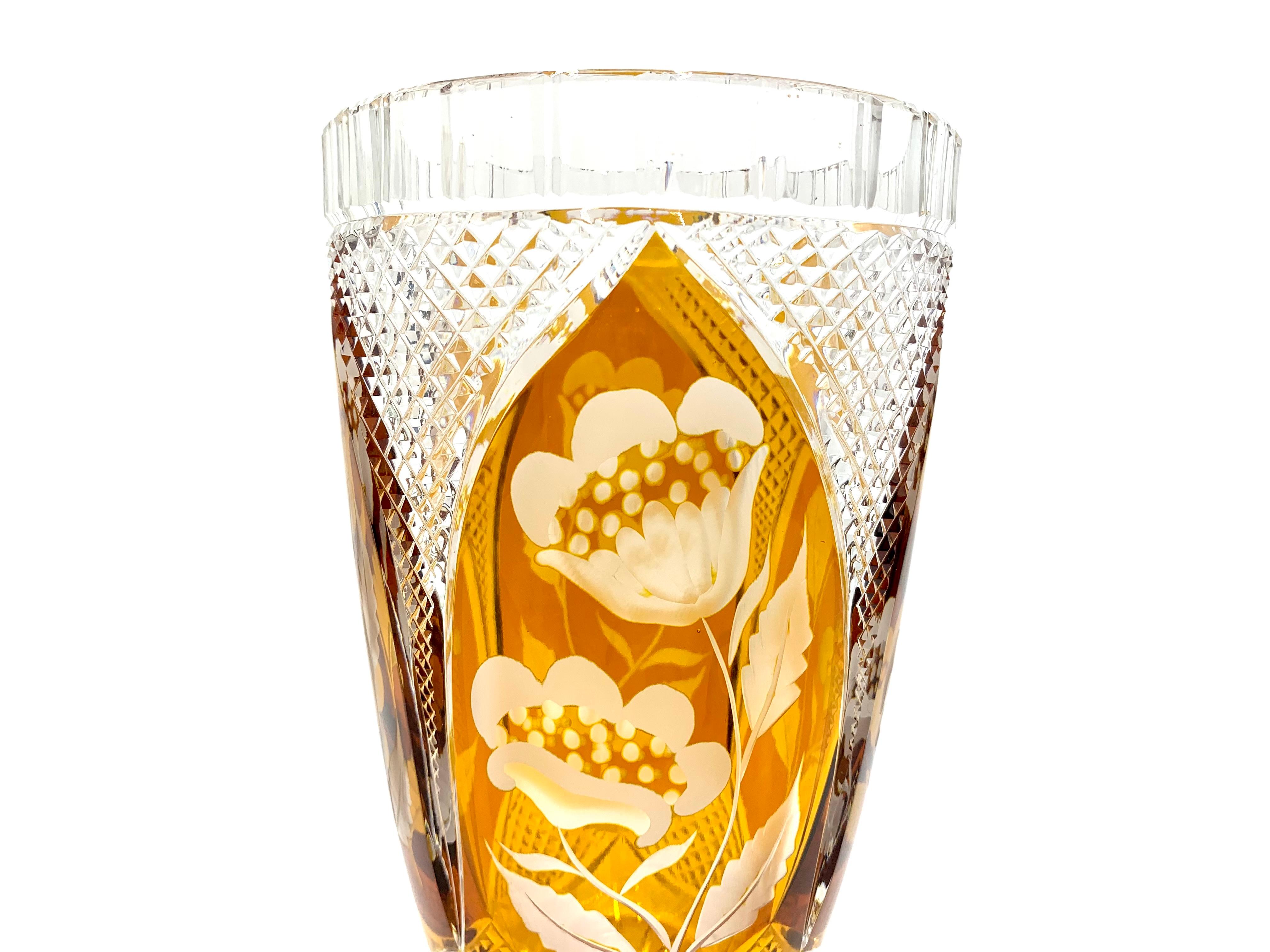 Mid-20th Century Crystal Vase, Julia Glassworks, 1960s