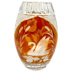 Crystal Vase, Julia Glassworks, 1960s
