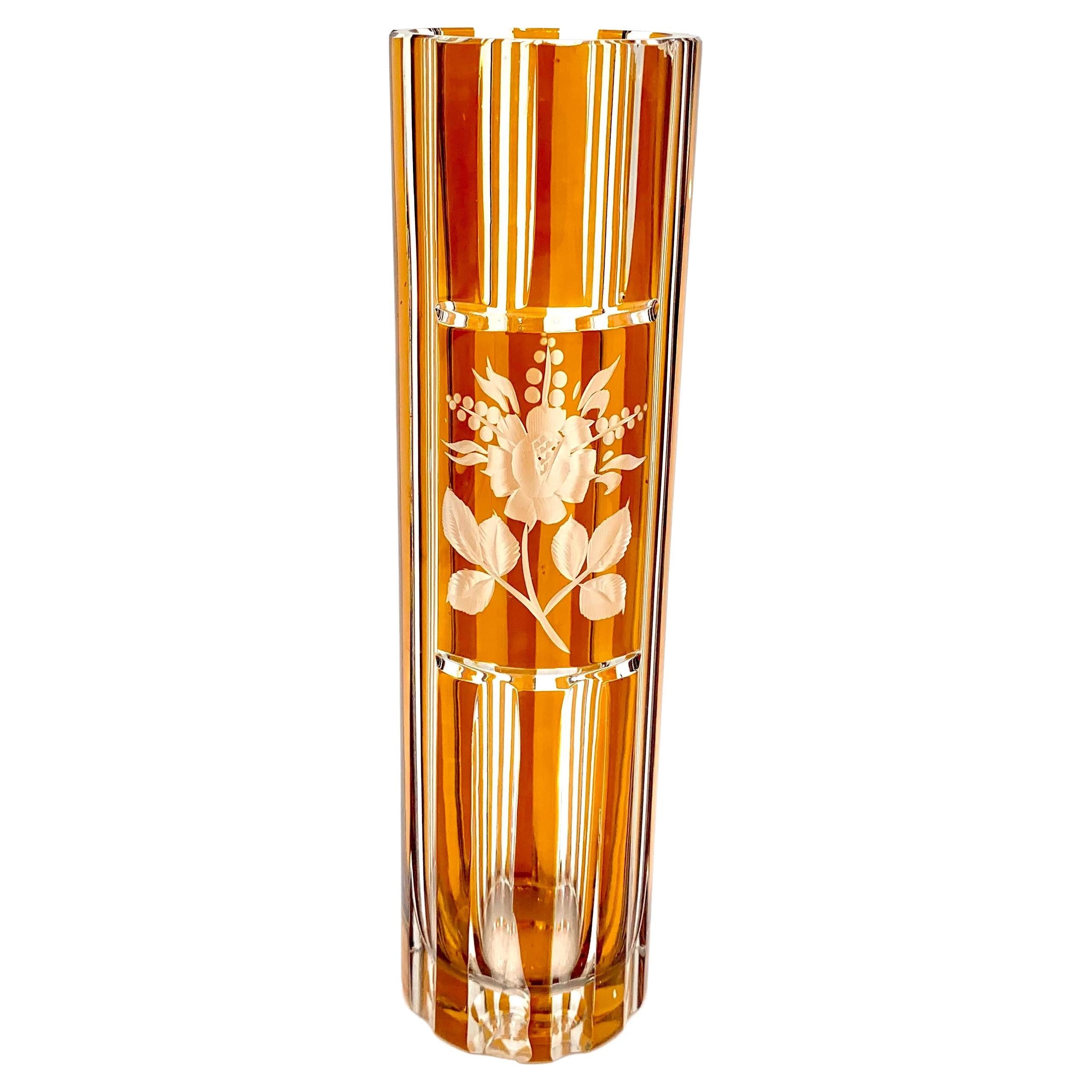 Crystal Vase, Julia Glassworks, 1960s