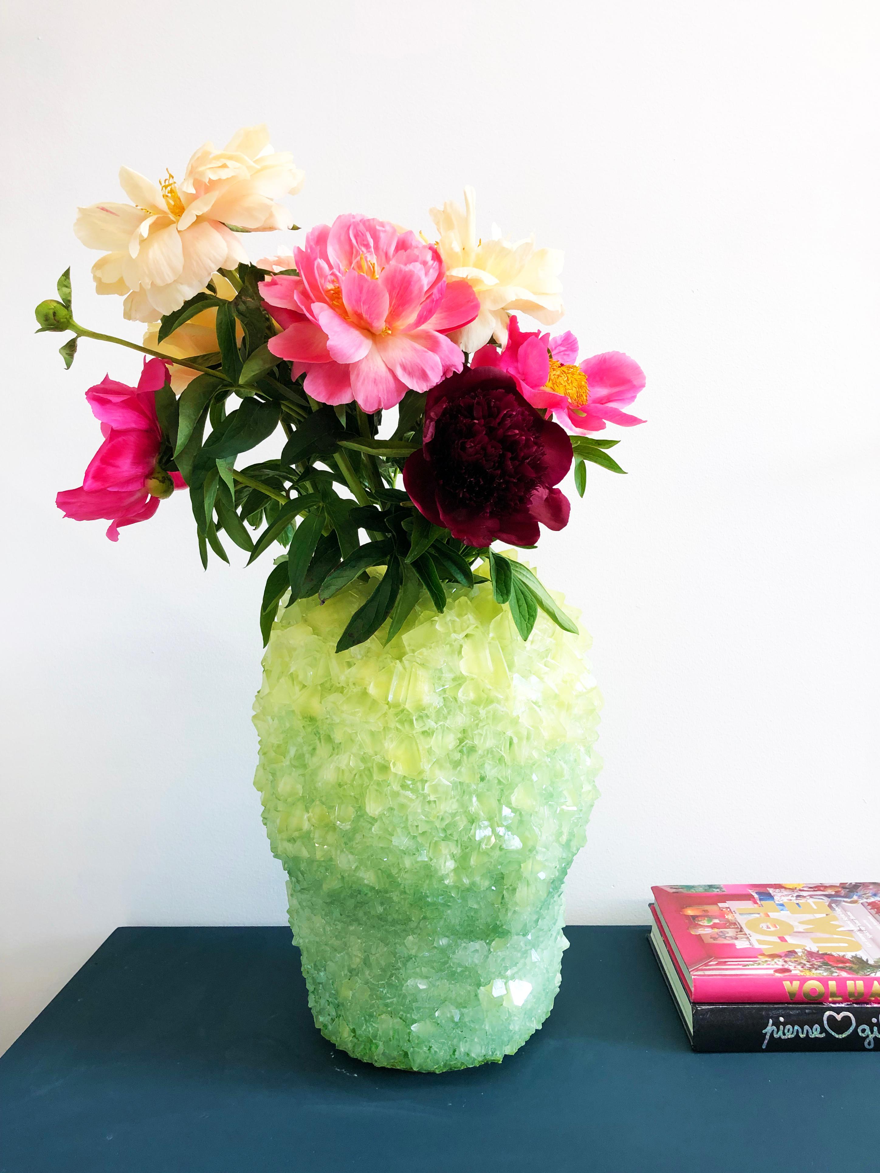 Other Crystal Vase Lime Large by Isaac Monte