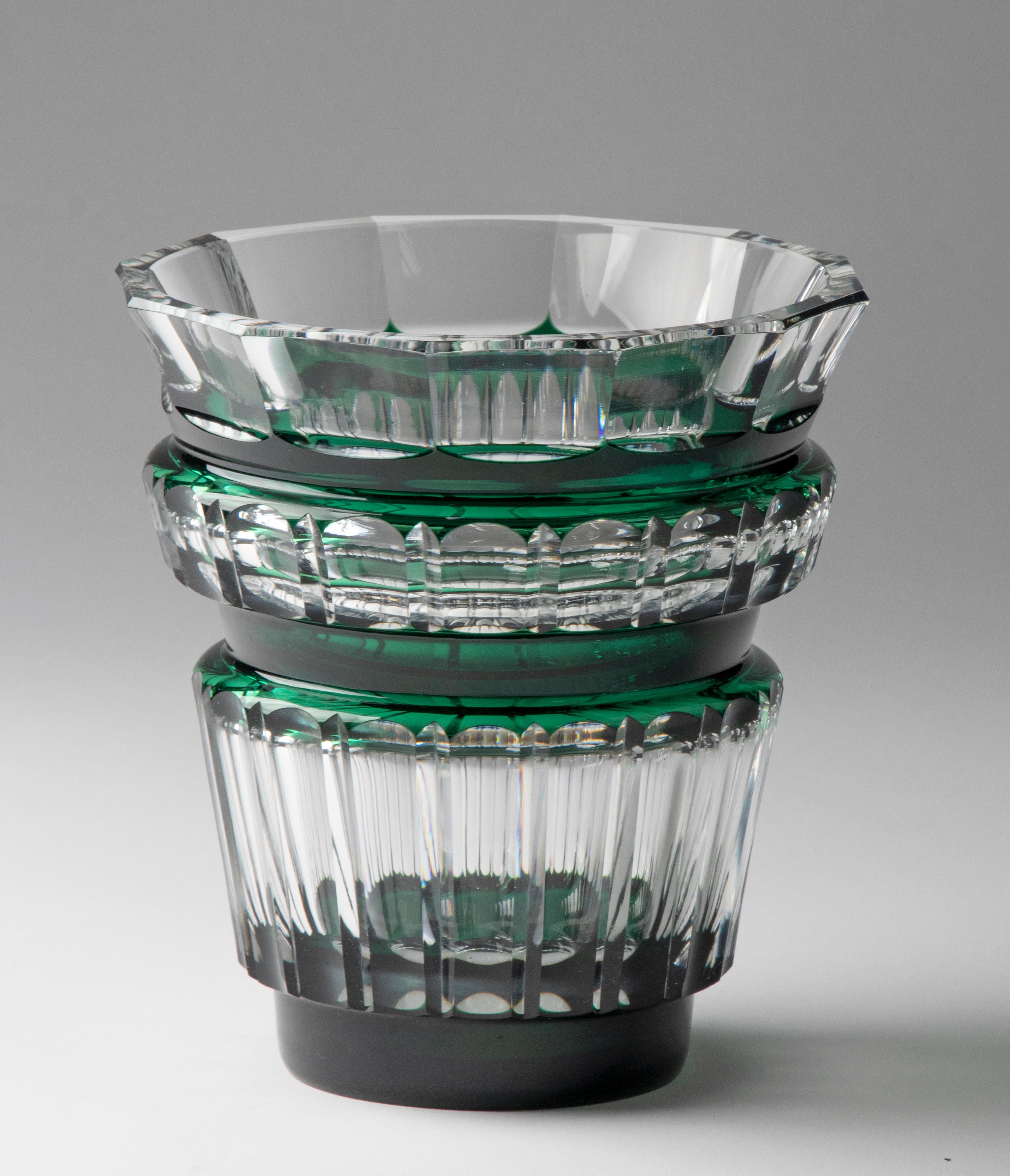 Crystal Vase Made by Val Saint Lambert Model Bolero Design by Charles Graffart 5