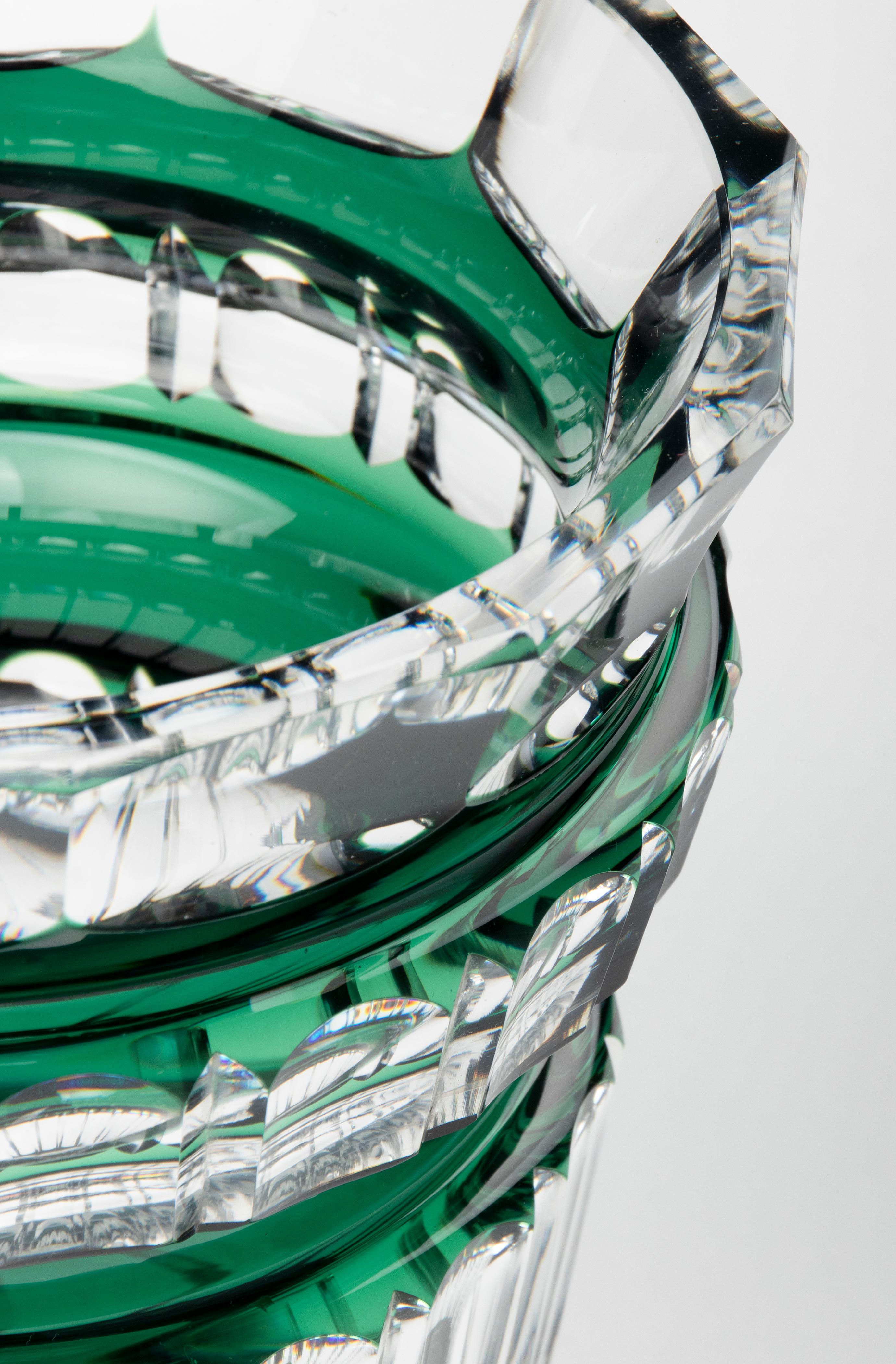 Mid-20th Century Crystal Vase Made by Val Saint Lambert Model Bolero Design by Charles Graffart