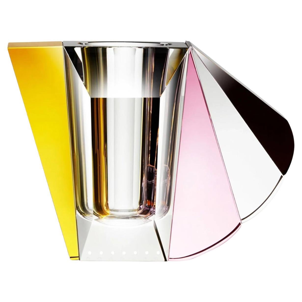 Vase en cristal, modèle MAM, 21e siècle.