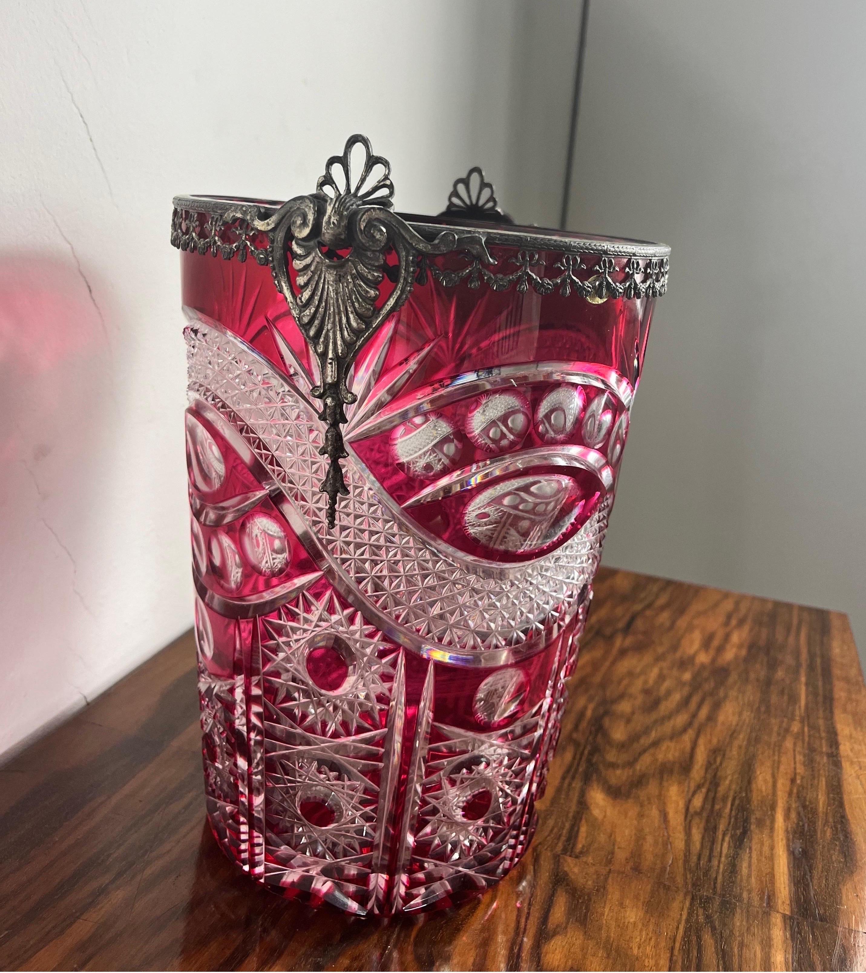 Neoclassical Revival Crystal Vase Oh Bohemian