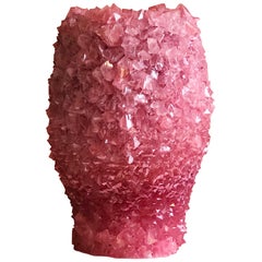 Crystal Vase Pink Large by Isaac Monte