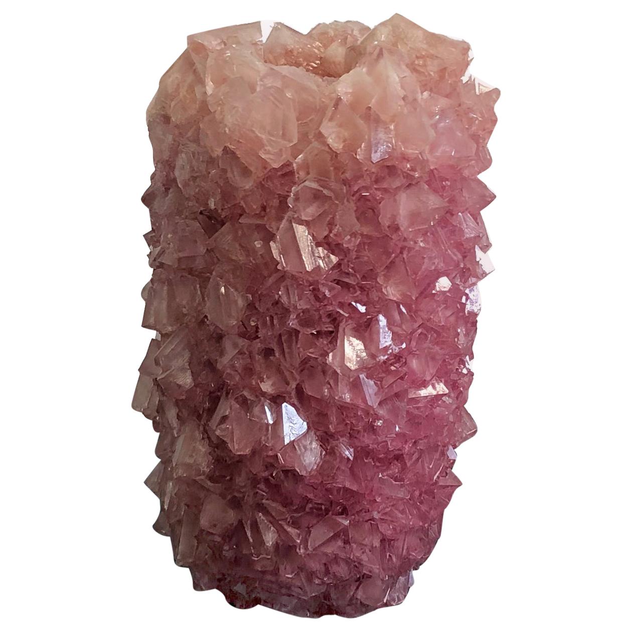 Crystal Vase Pink Small by Isaac Monte 2