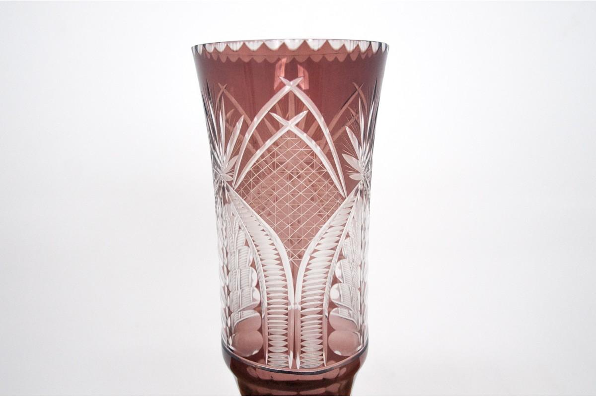 Mid-Century Modern Crystal Vase, Poland, 1960s