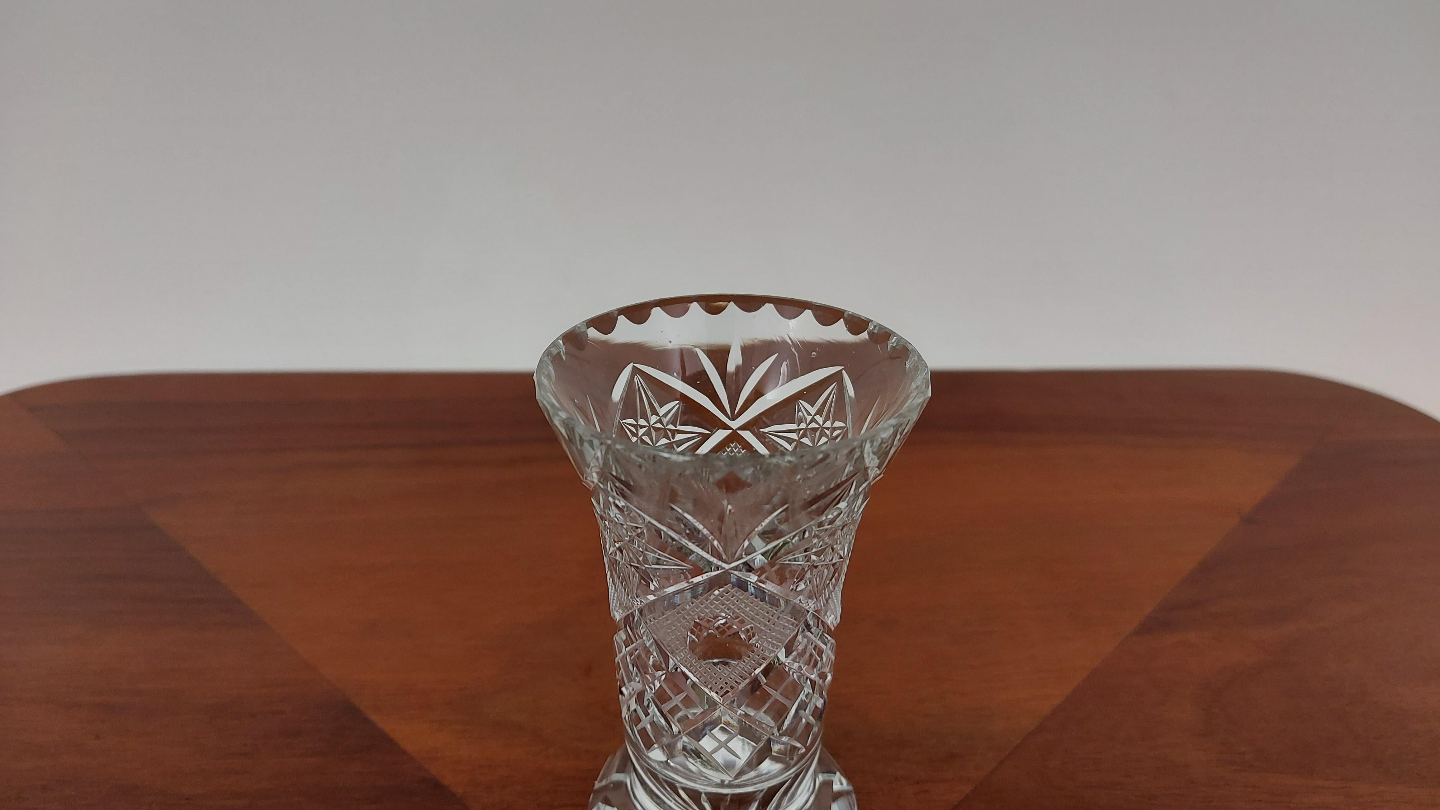 Other Crystal Vase, Poland, 1960s For Sale