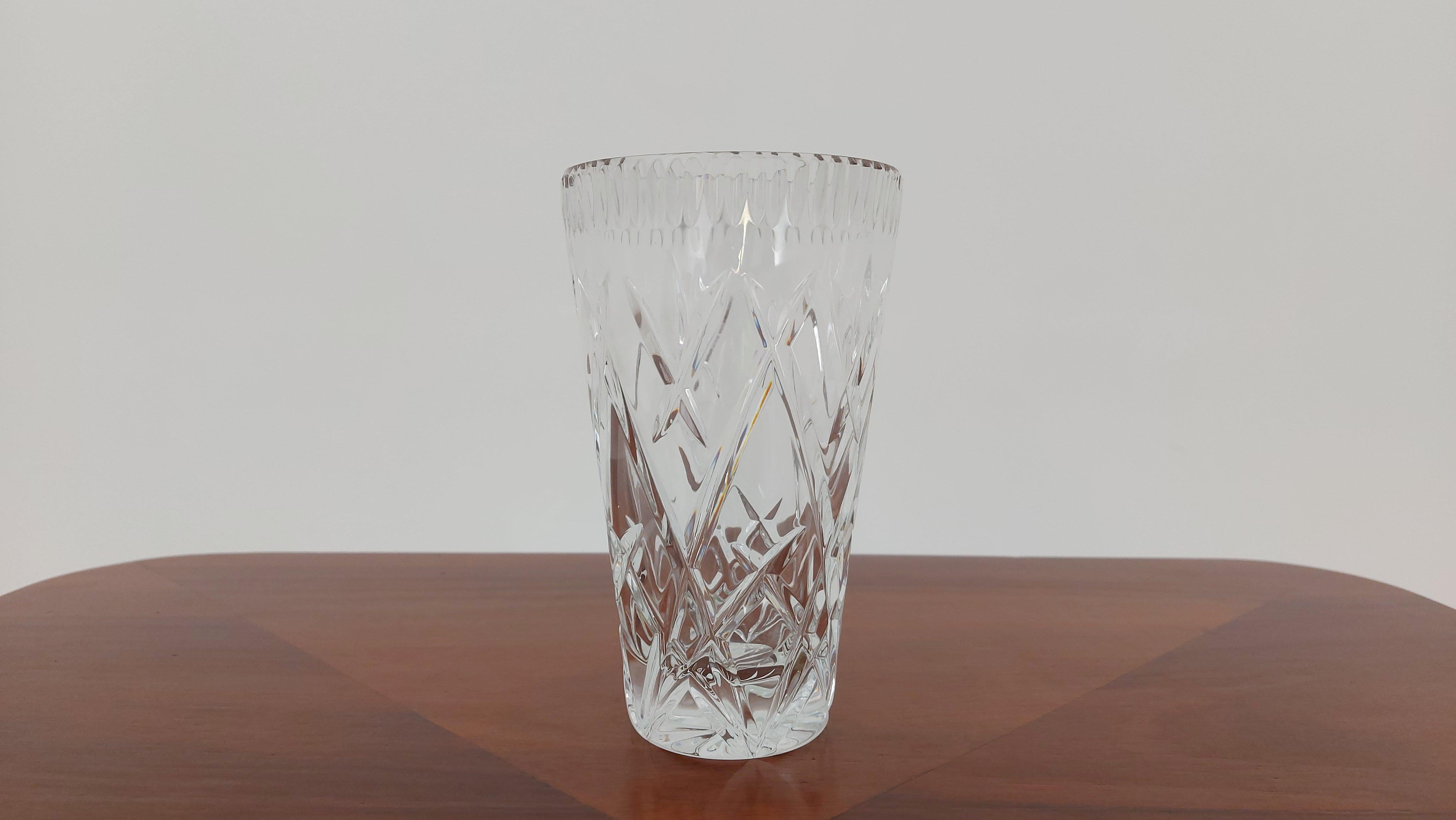 Other Crystal Vase, Poland, 1960s For Sale