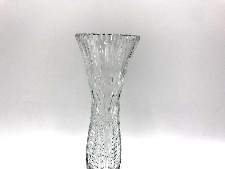 Crystal Vase, Poland, 1960s For Sale at 1stDibs