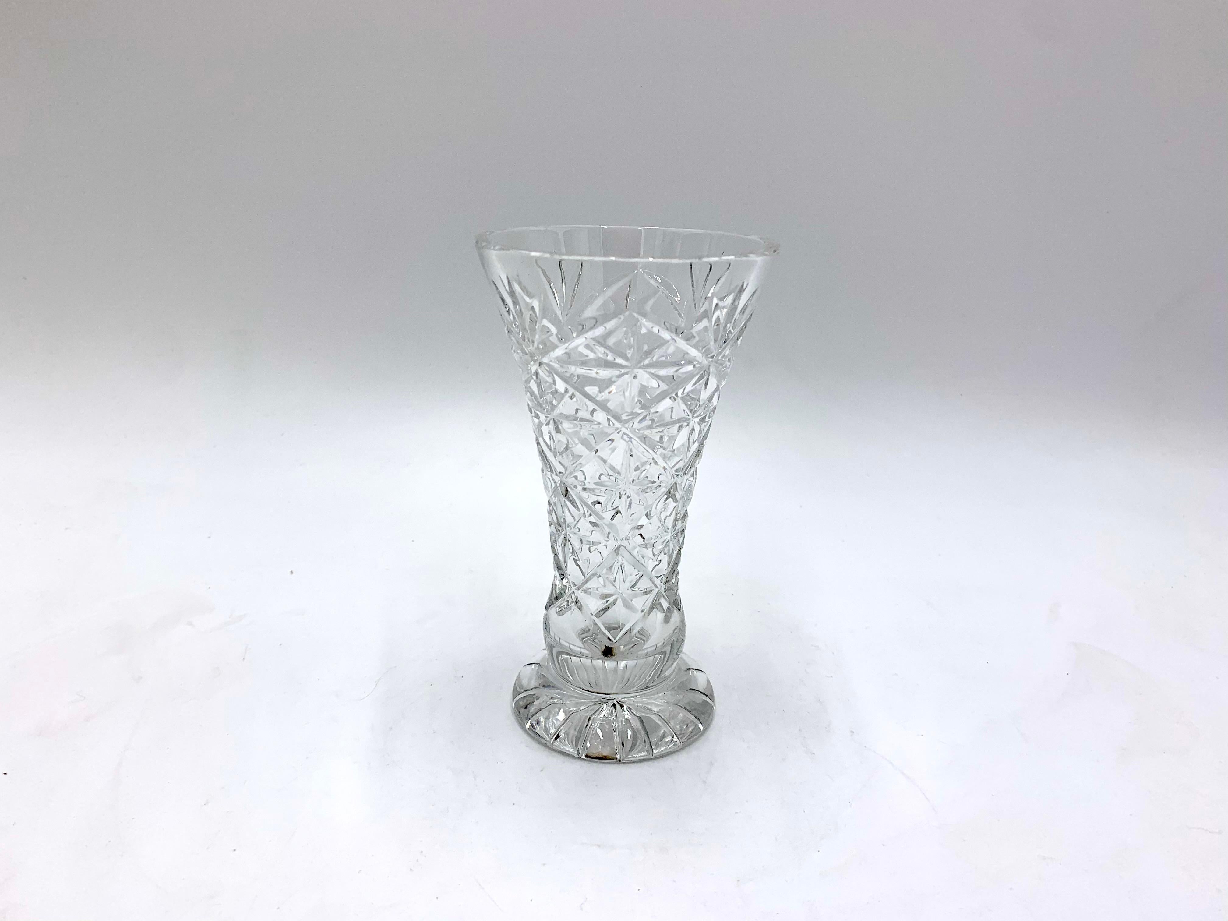 Crystal Vase, Poland, 1960s In Good Condition In Chorzów, PL
