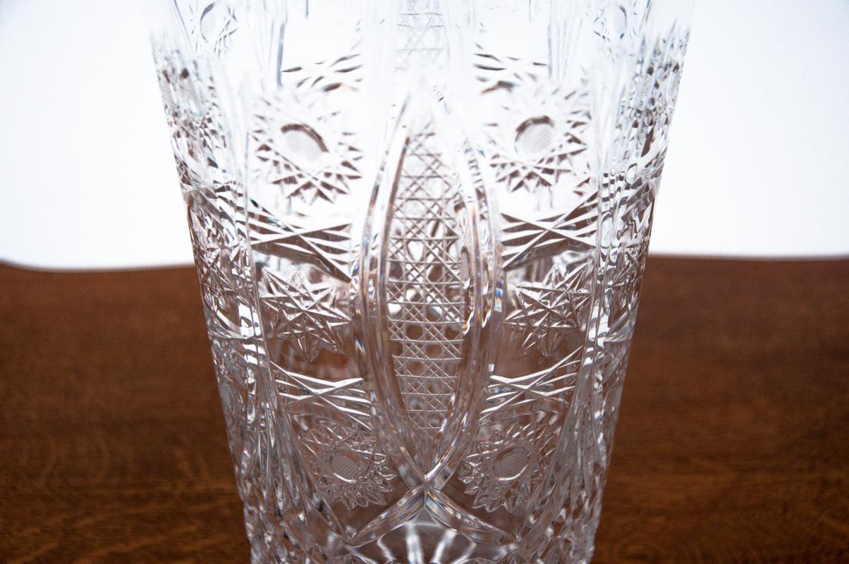 Crystal Vase, Poland, 1960s In Good Condition For Sale In Chorzów, PL