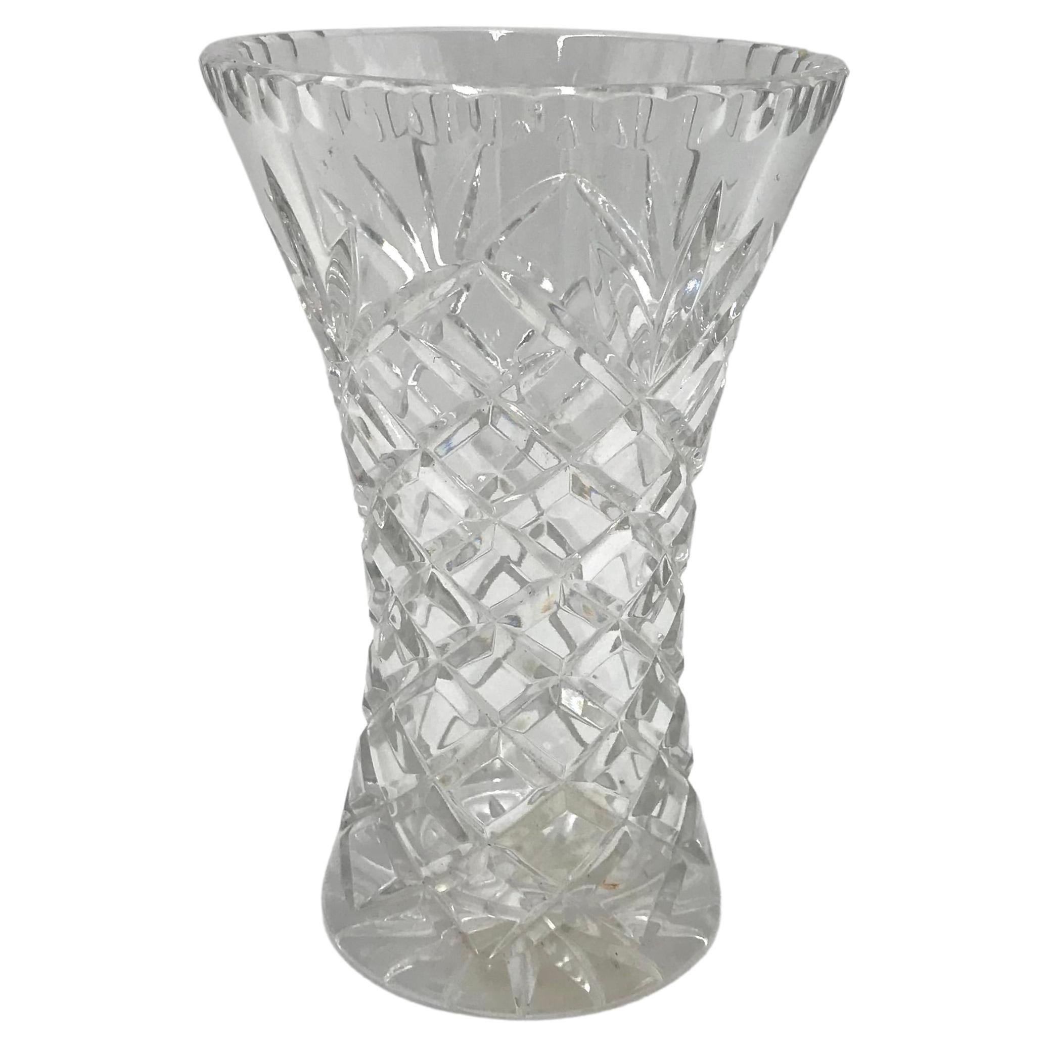 Vase en cristal, Pologne, années 1960