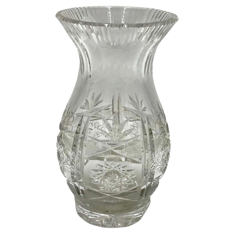 Crystal Vase, Poland, 1960s For Sale at 1stDibs