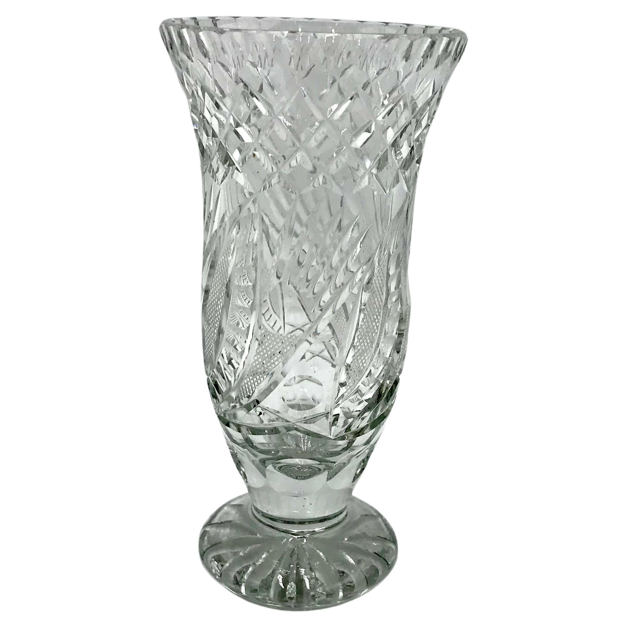 Vase en cristal, Pologne, années 1960 en vente