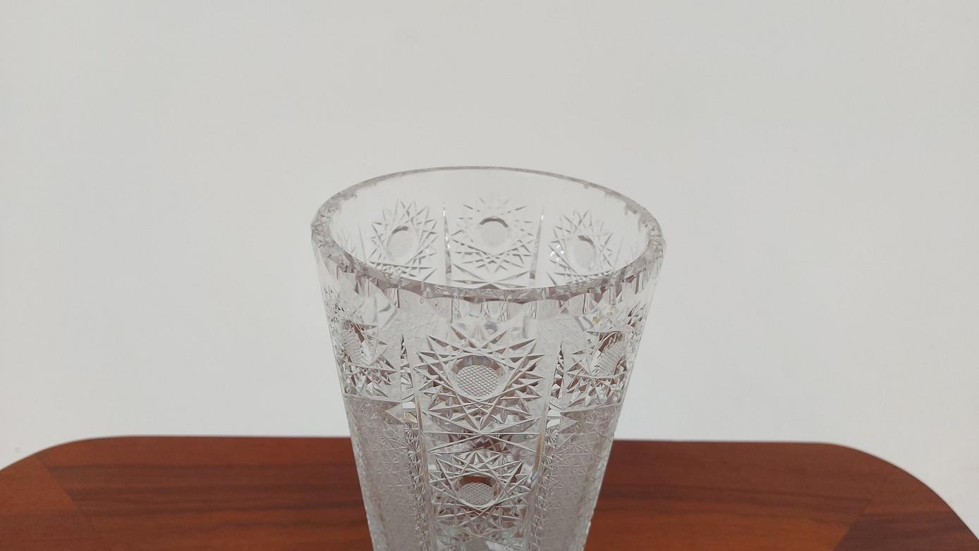 Other Crystal Vase, Poland, 1970s For Sale