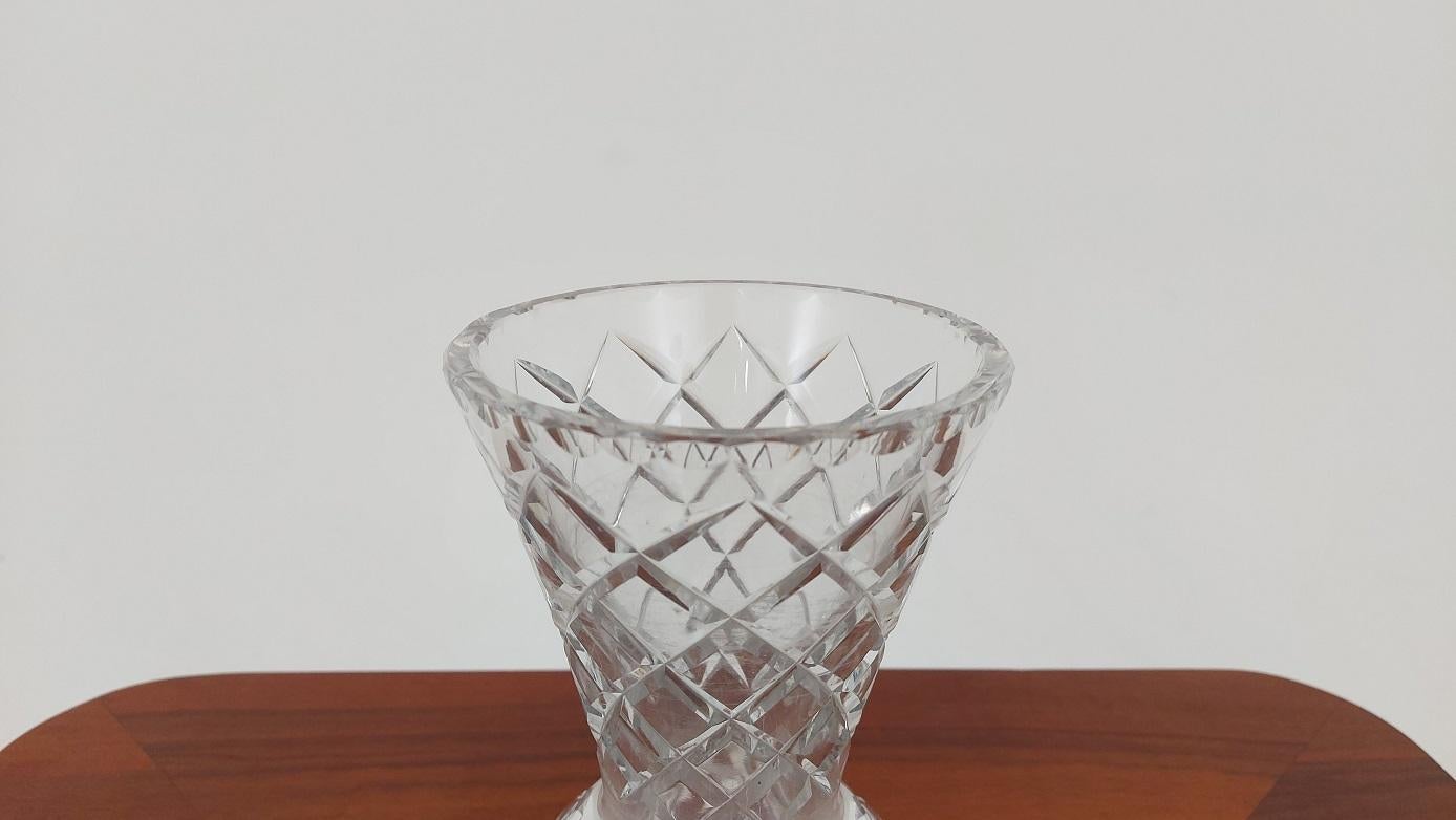Other Crystal Vase, Poland, 1970s For Sale