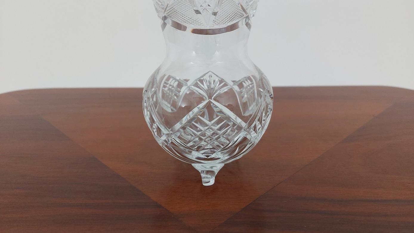 Other Crystal Vase, Poland, 1970s For Sale
