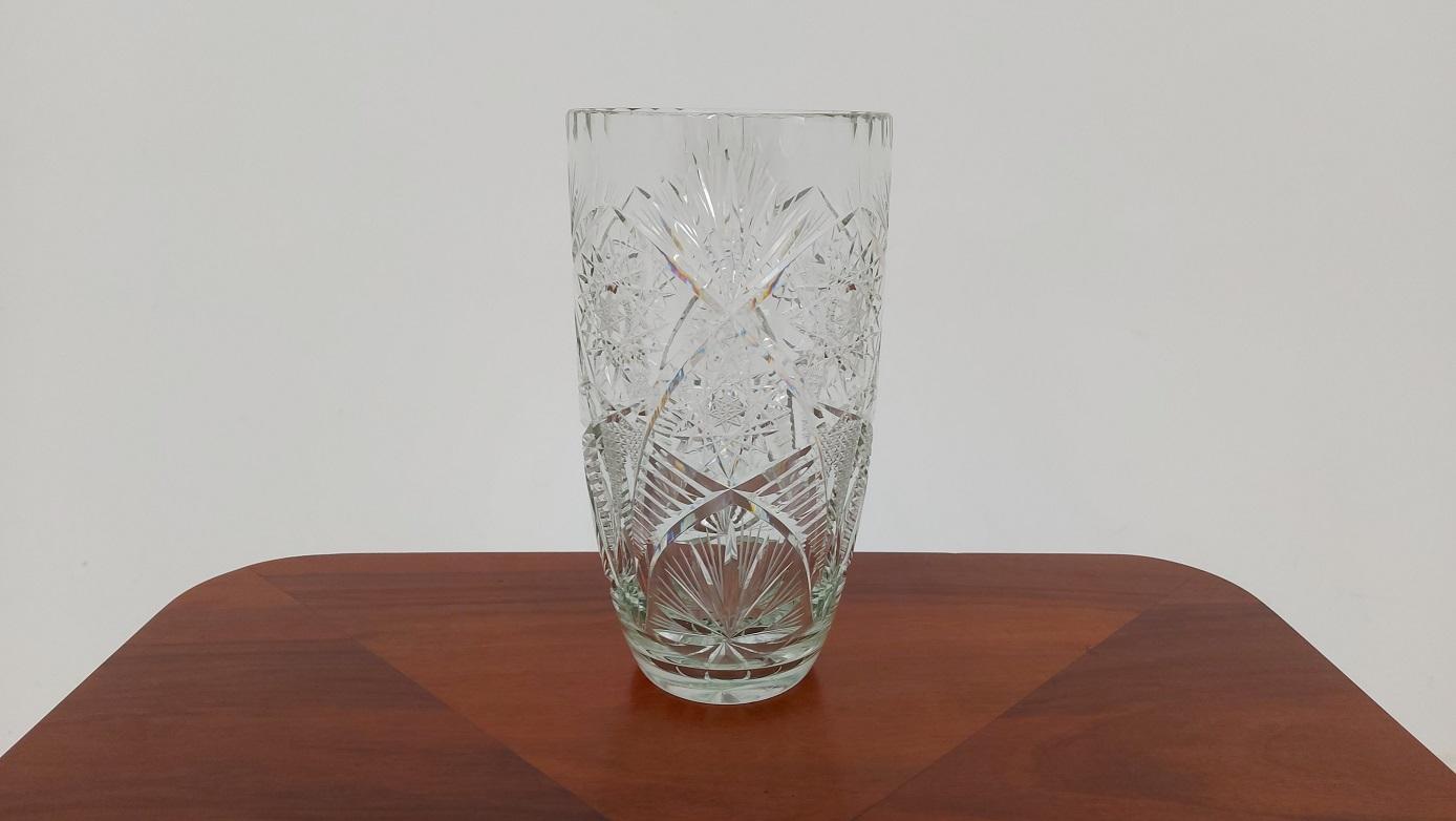 Other Crystal Vase, Poland, 1970s