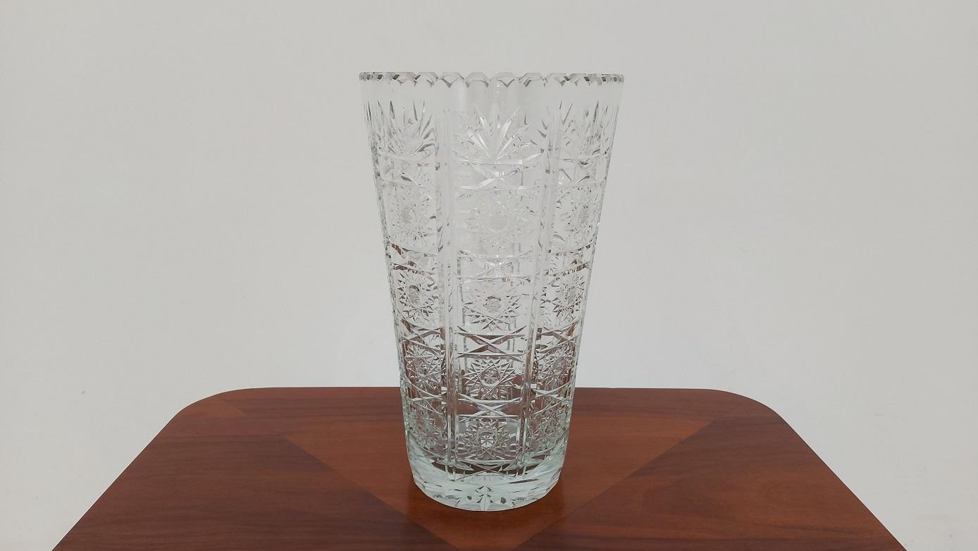 Polish Crystal Vase, Poland, 1970s For Sale