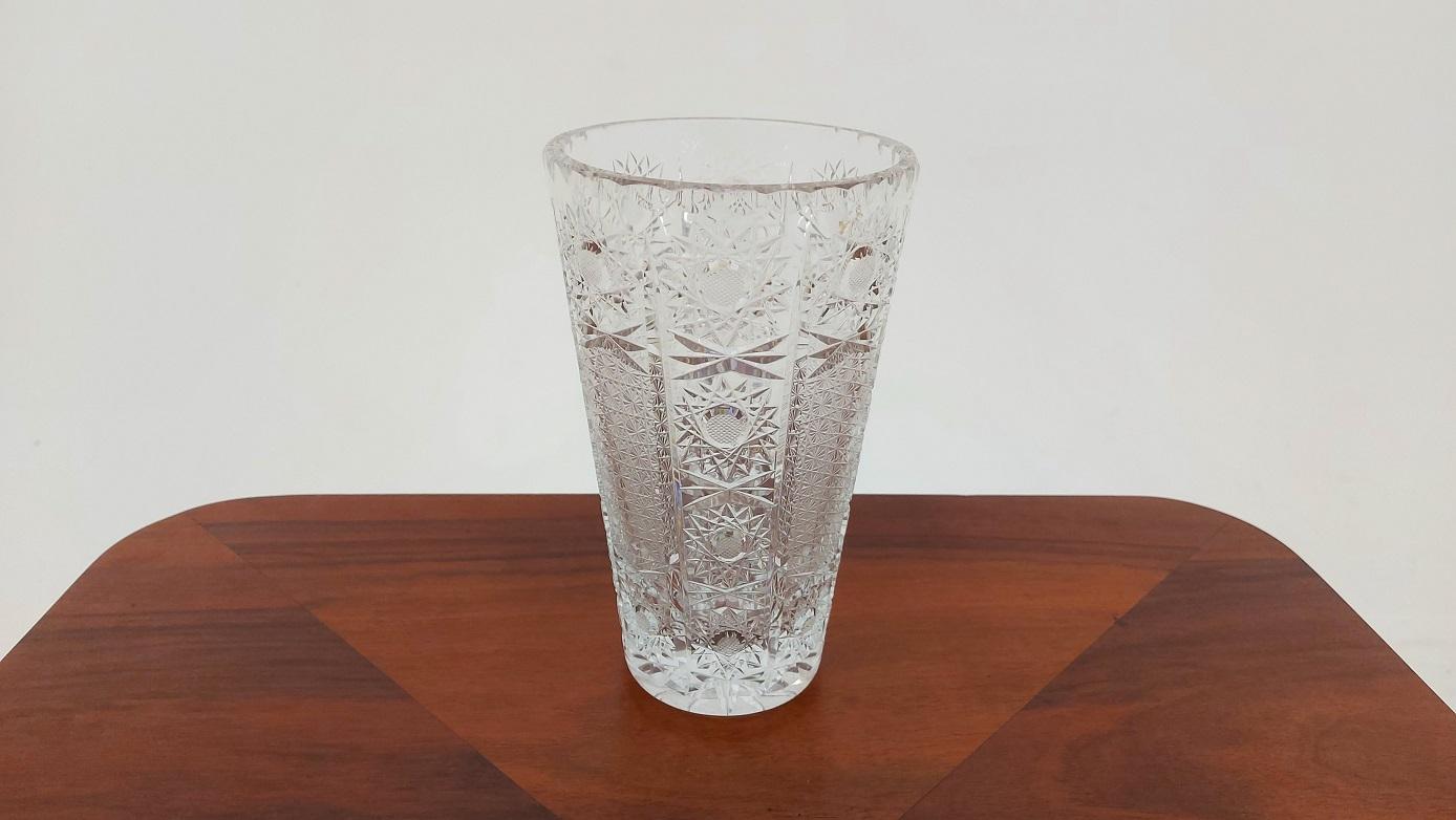 Kristallvase aus Kristall, Polen, 1970er Jahre (Polnisch) im Angebot