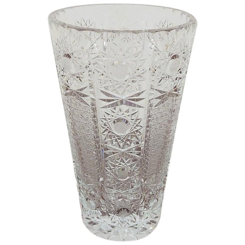 Kristallvase aus Kristall, Polen, 1970er Jahre im Angebot