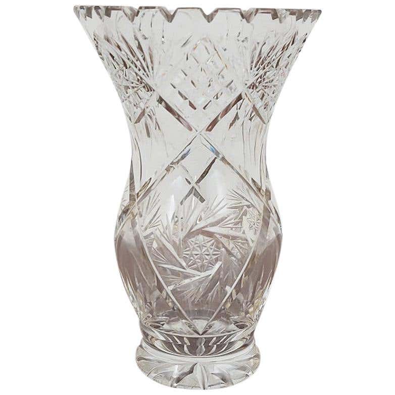 Vase en cristal, Pologne, années 1970 En vente sur 1stDibs Vase en cristal, Pologne, années 1970 En vente sur 1stDibs