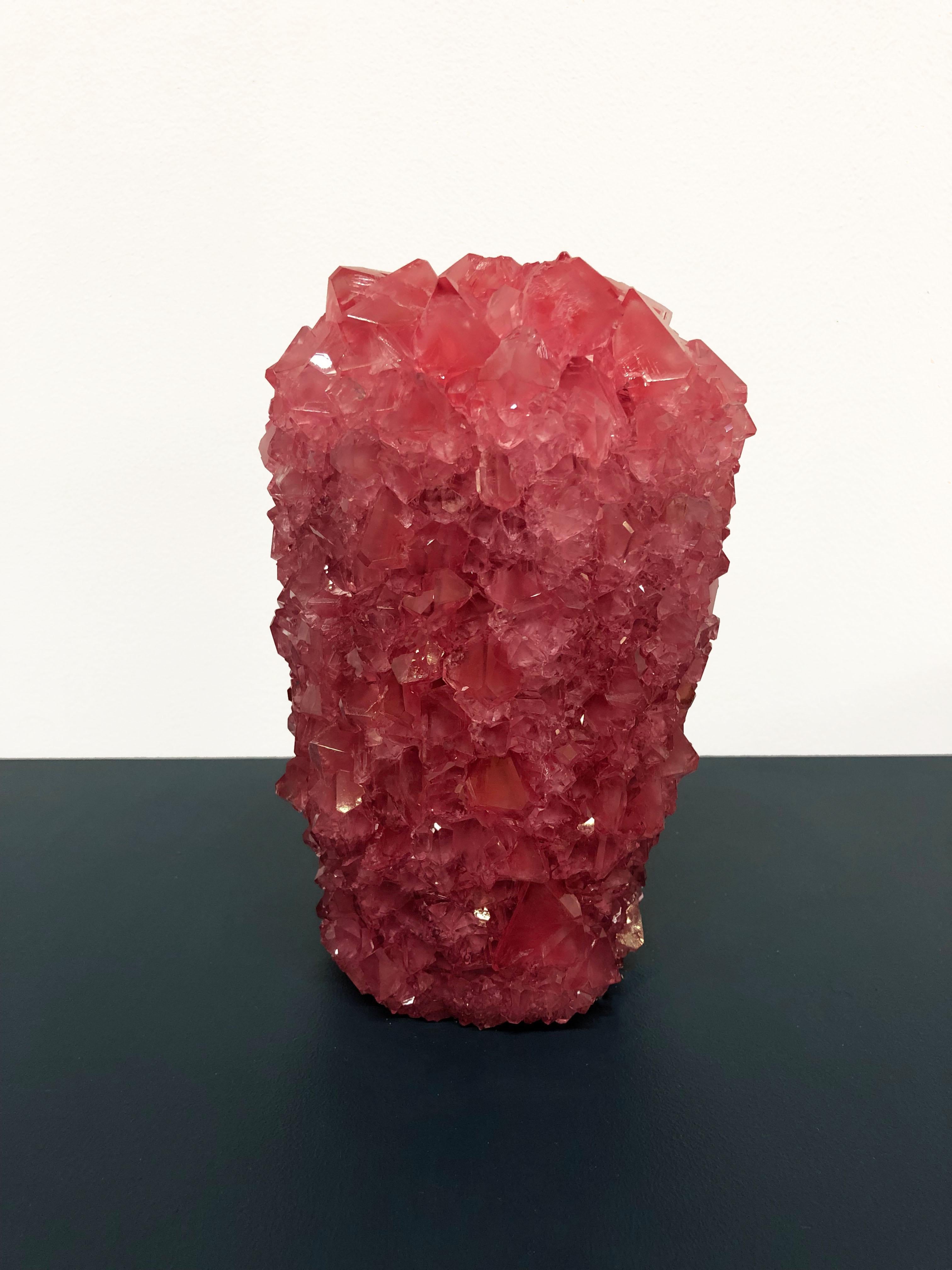 Dutch Crystal Vase Raspberry Small by Isaac Monte