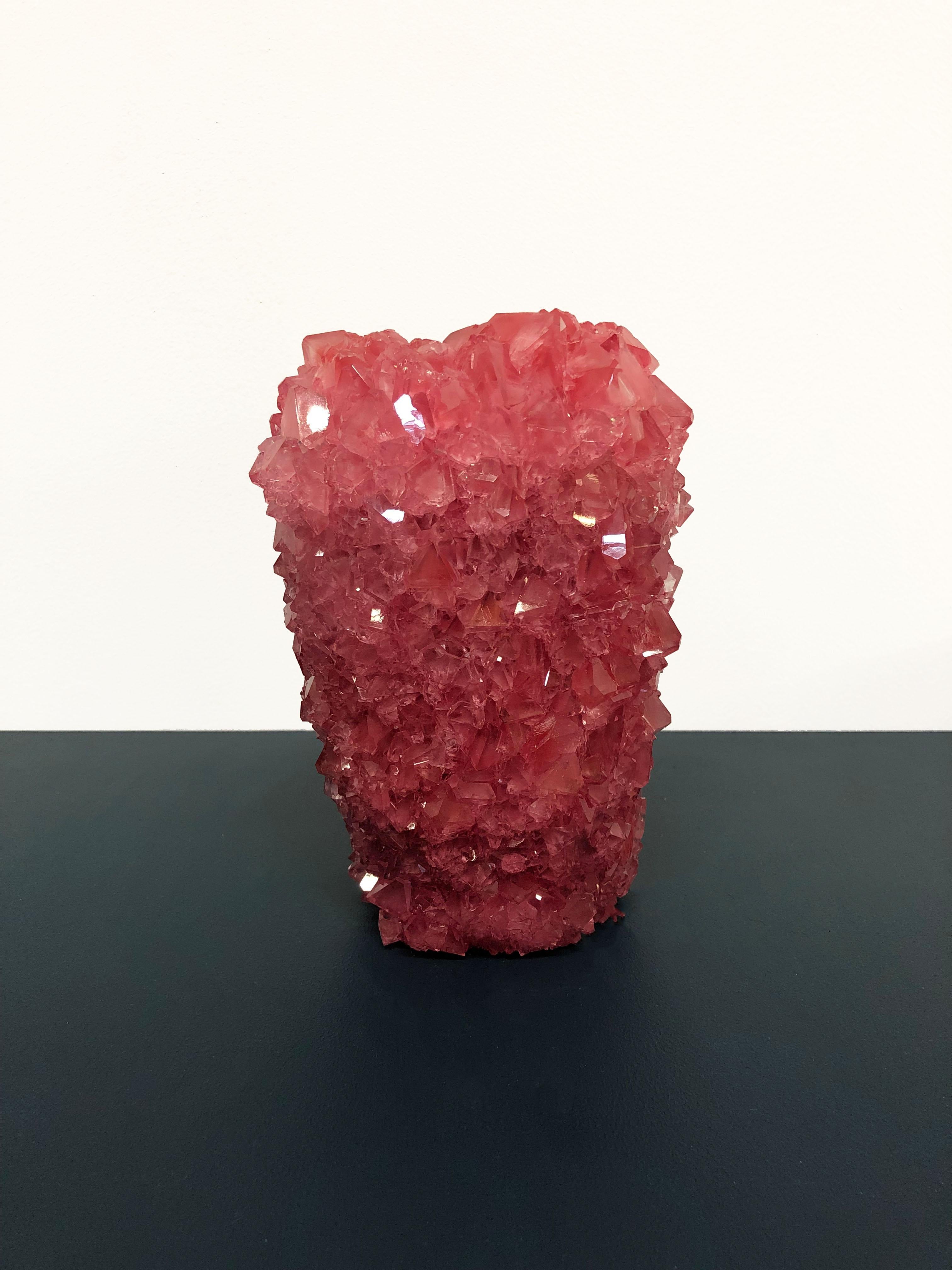 Other Crystal Vase Raspberry Small by Isaac Monte