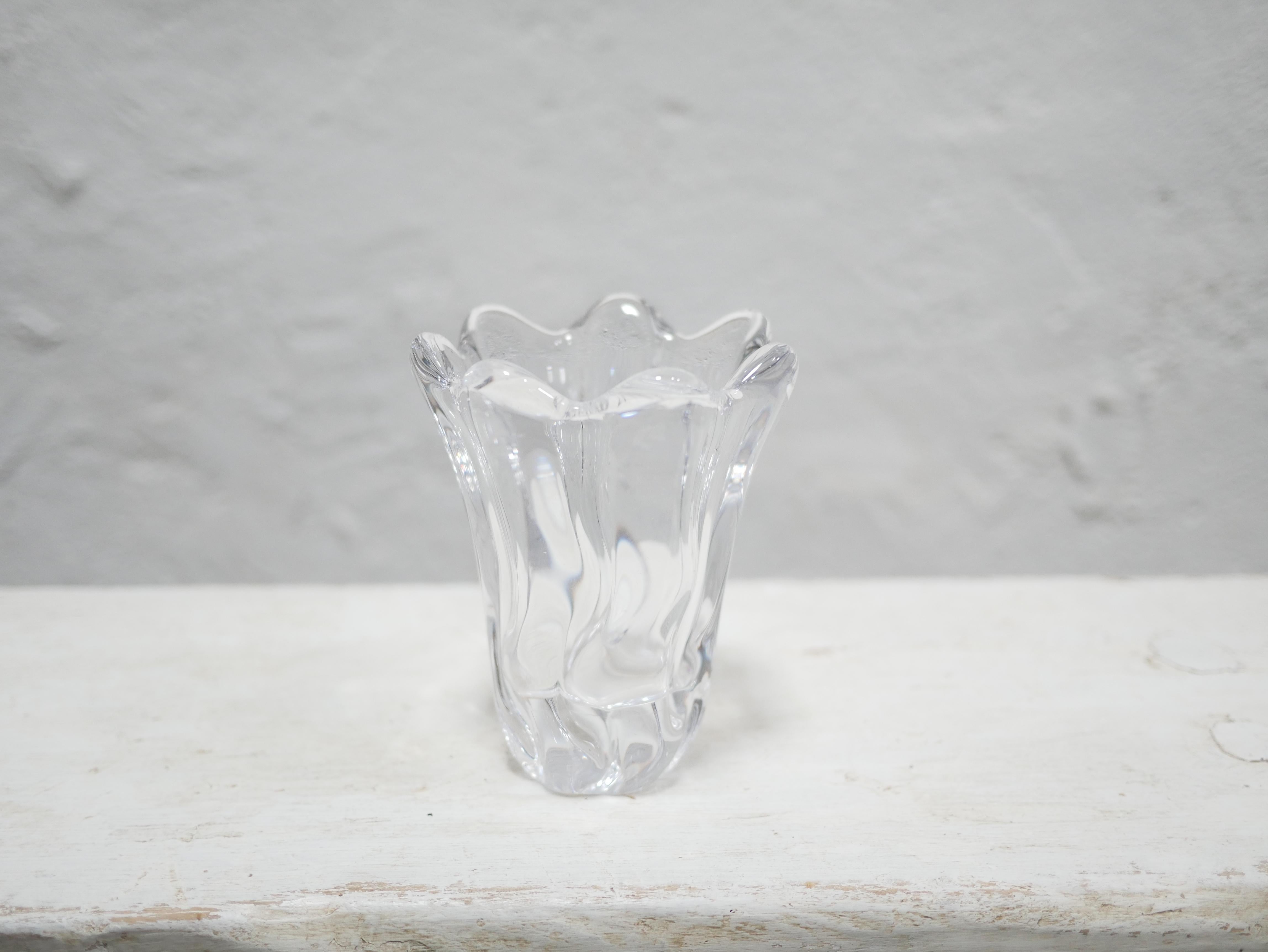 Crystal Vase Signed Daum, France For Sale 5