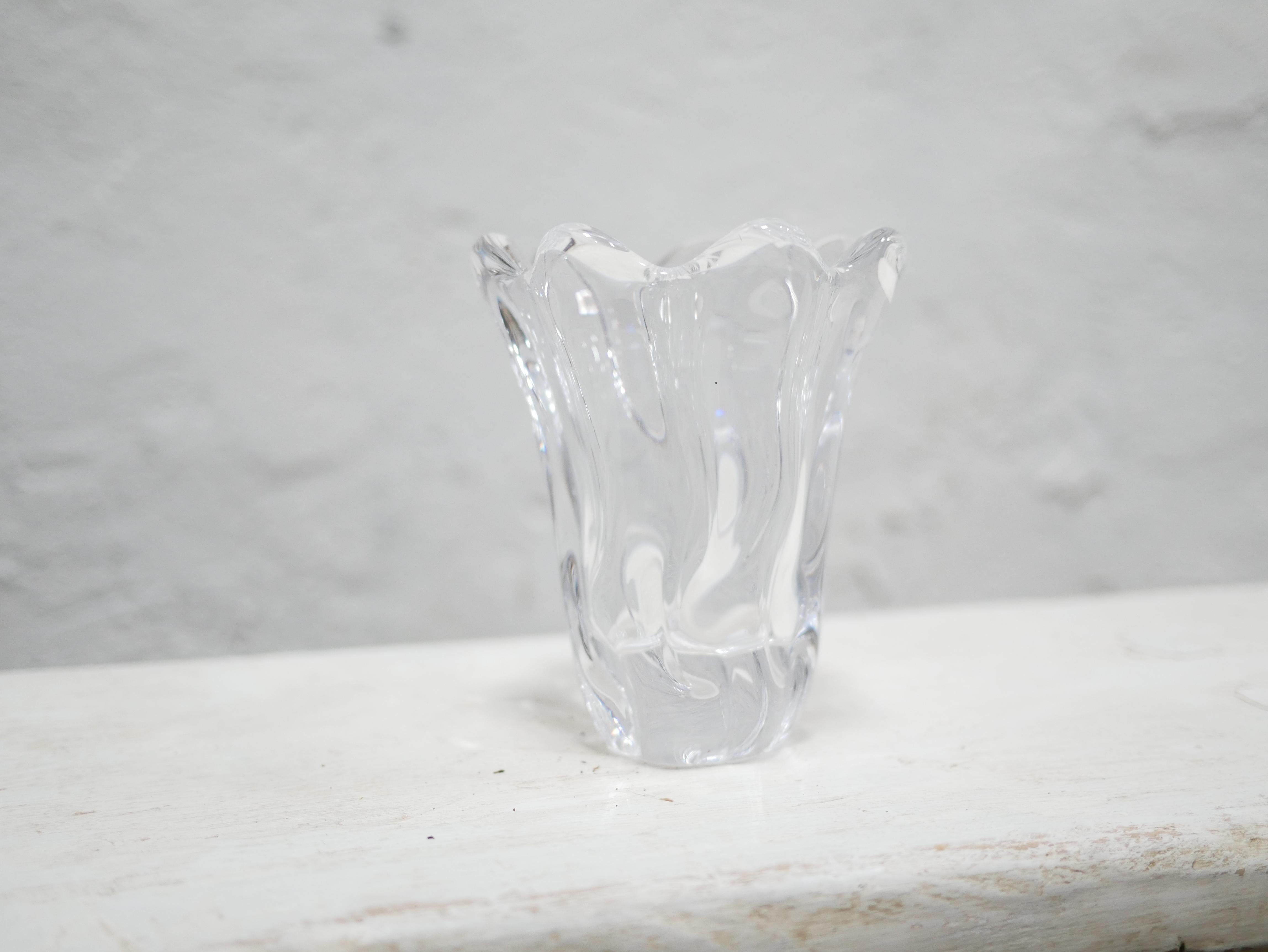 Crystal Vase Signed Daum, France For Sale 1