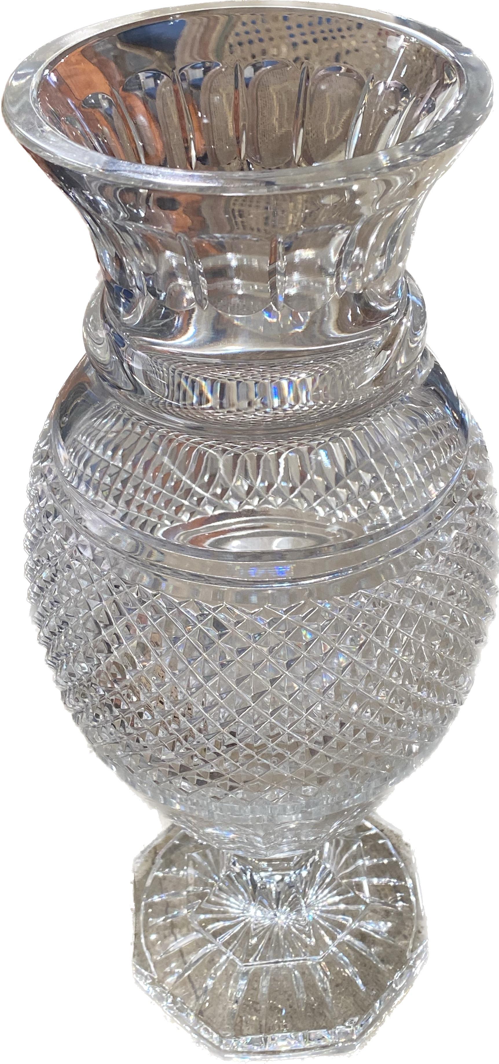 Late 20th Century Crystal Vase For Sale