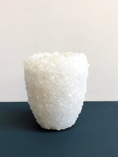 Crystal Vase White 1 Medium by Isaac Monte