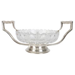 Kristallvase mit Silber, Lettland, von SL, 1920er–1930er Jahre