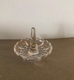 Crystal Vintage Rings Holder Stamped Made in Yugoslavia