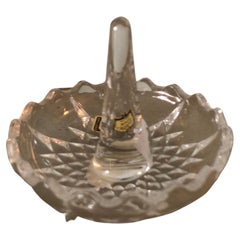 Crystal Vintage Rings Holder Stamped Made in Yugoslavia