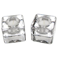 Vintage Crystal Votive Candle Holders by Goran Wärff for Orrefors, Mid-Century Modern