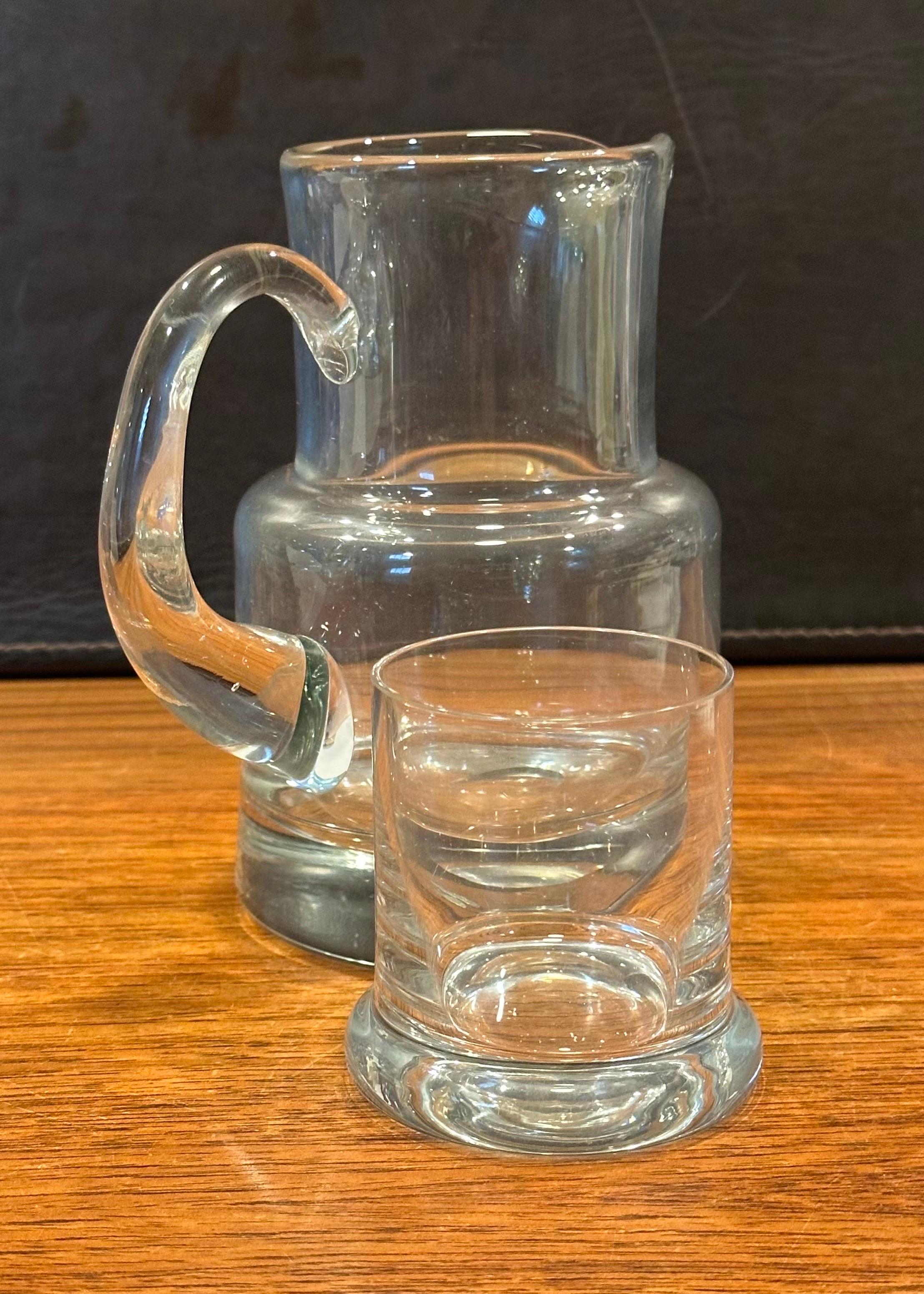 Crystal Water Carafe and Cup by Tiffany & Co. In Good Condition In San Diego, CA