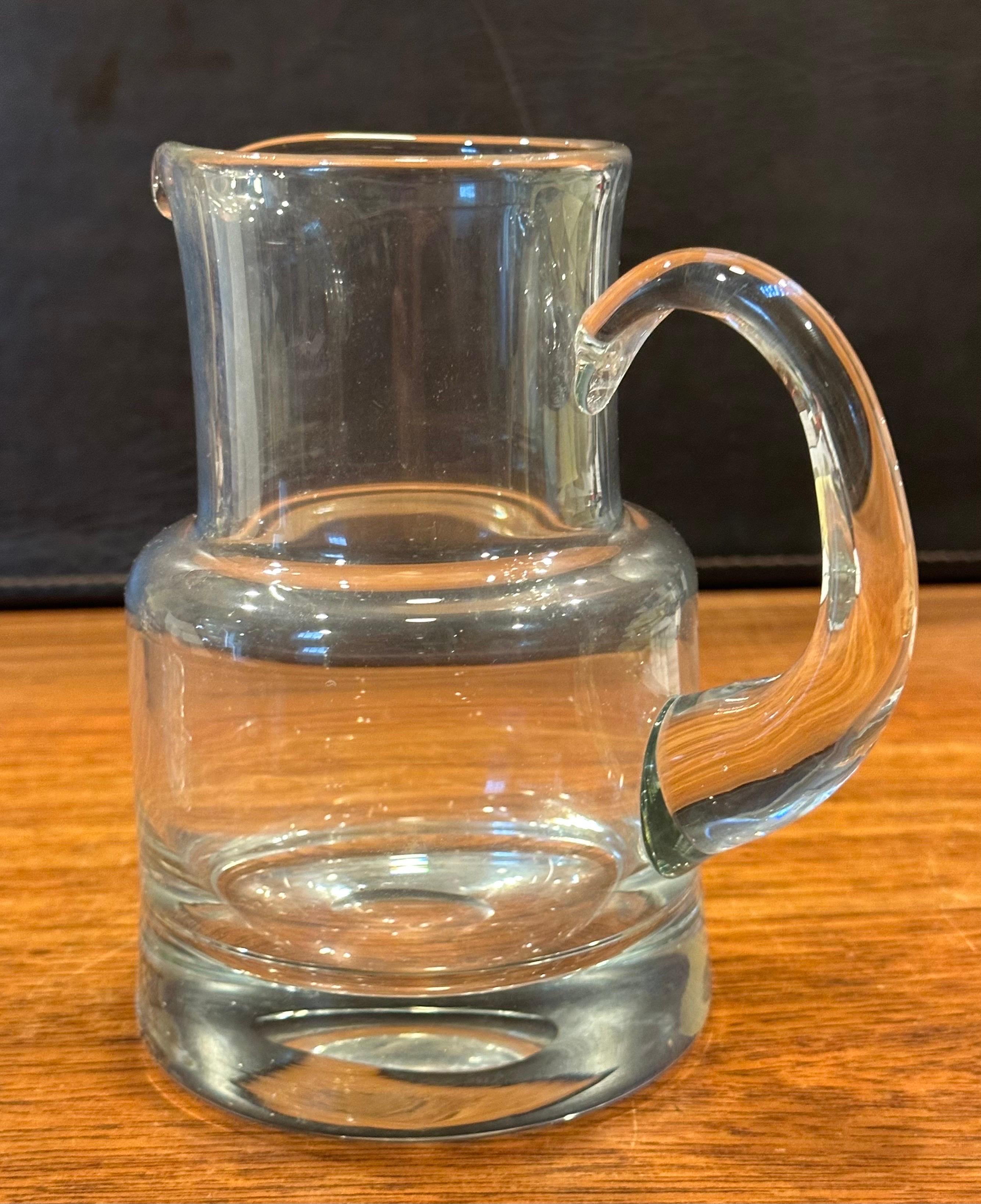 20th Century Crystal Water Carafe and Cup by Tiffany & Co.