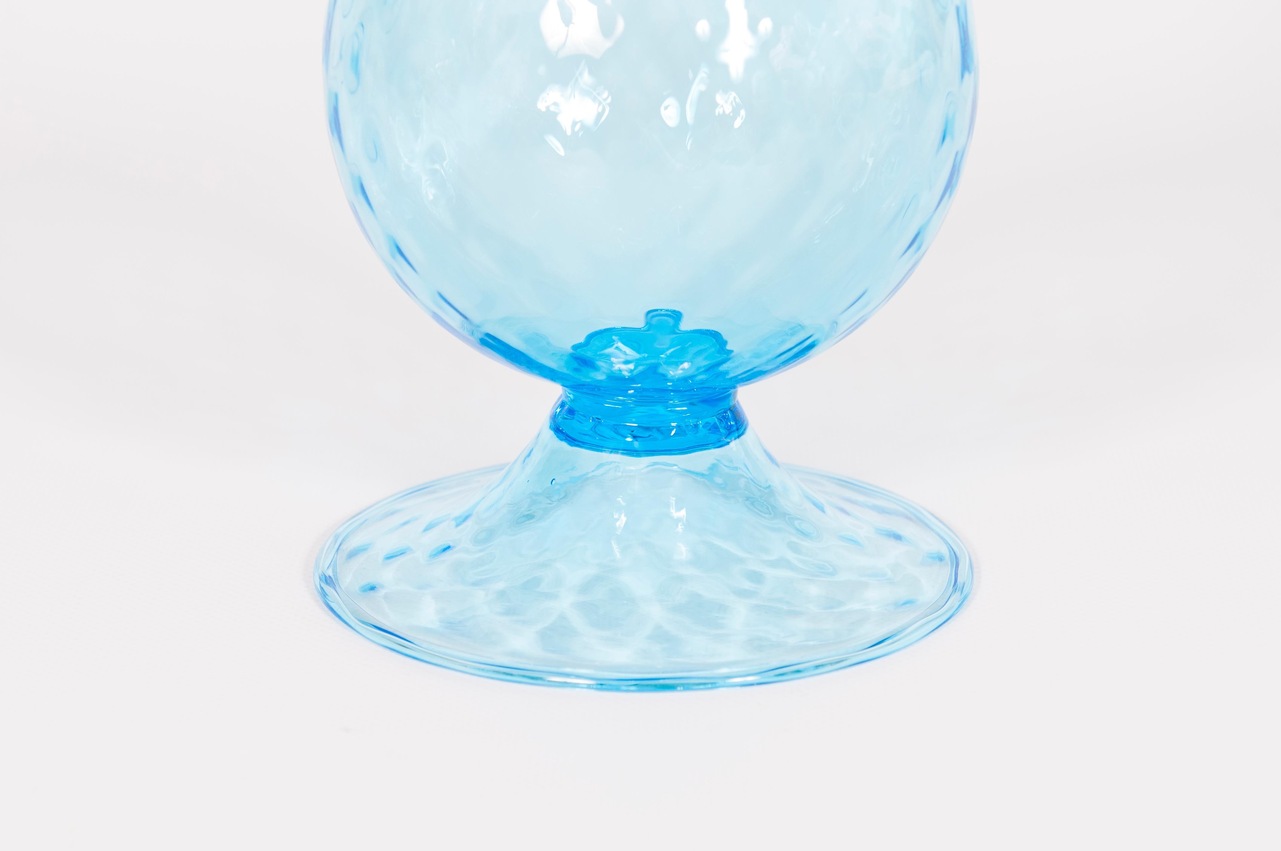 Kristallvase aus Murano Glas mit Blumen und Blattgold Venedig Italien 1970er Jahre (Handgefertigt) im Angebot